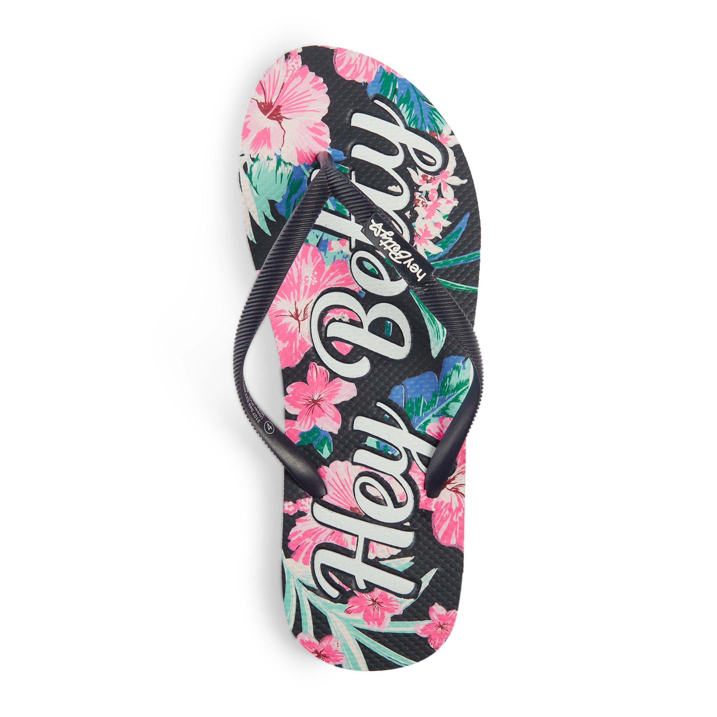 Floral flip best sale flops womens