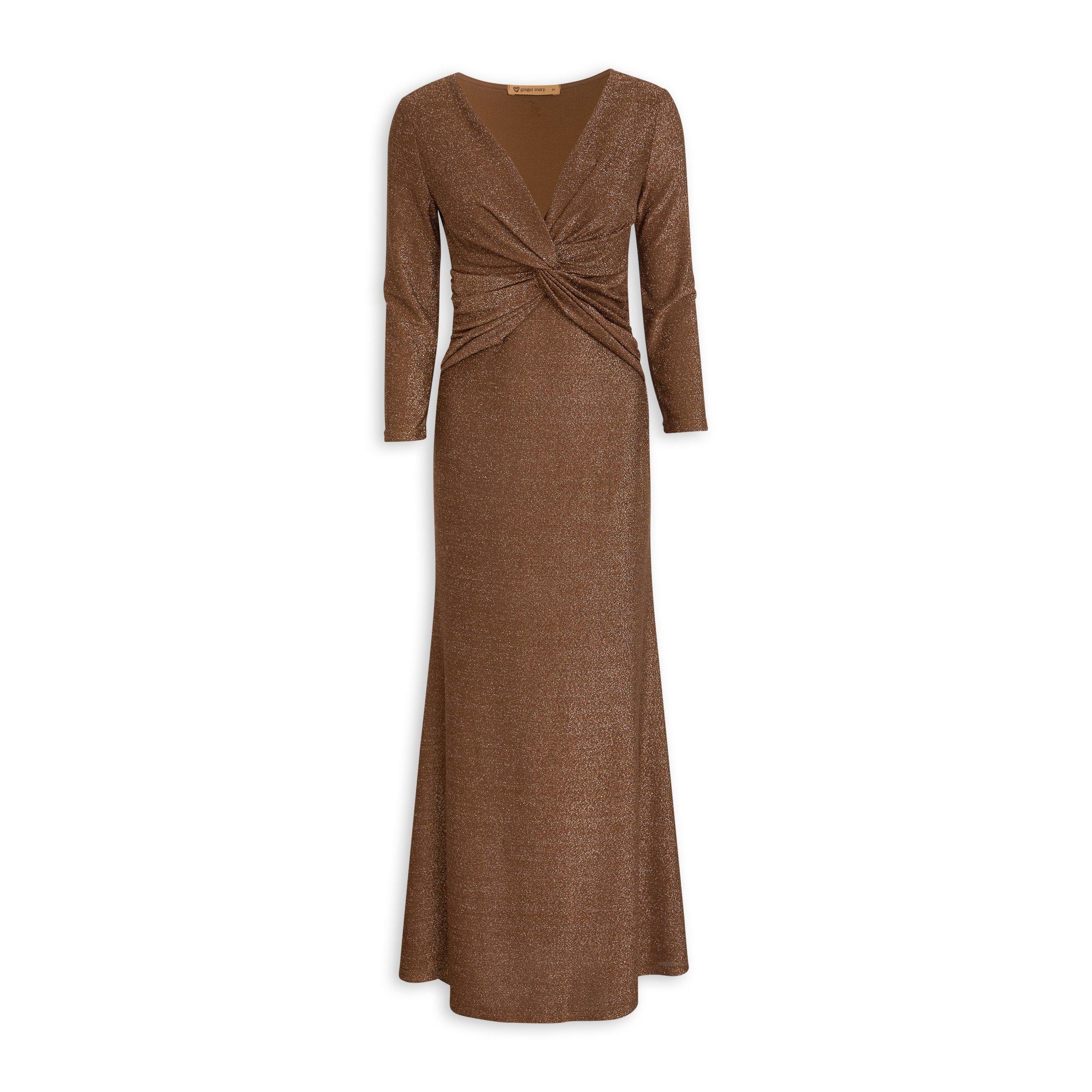 Bronze Bodycon Evening Dress