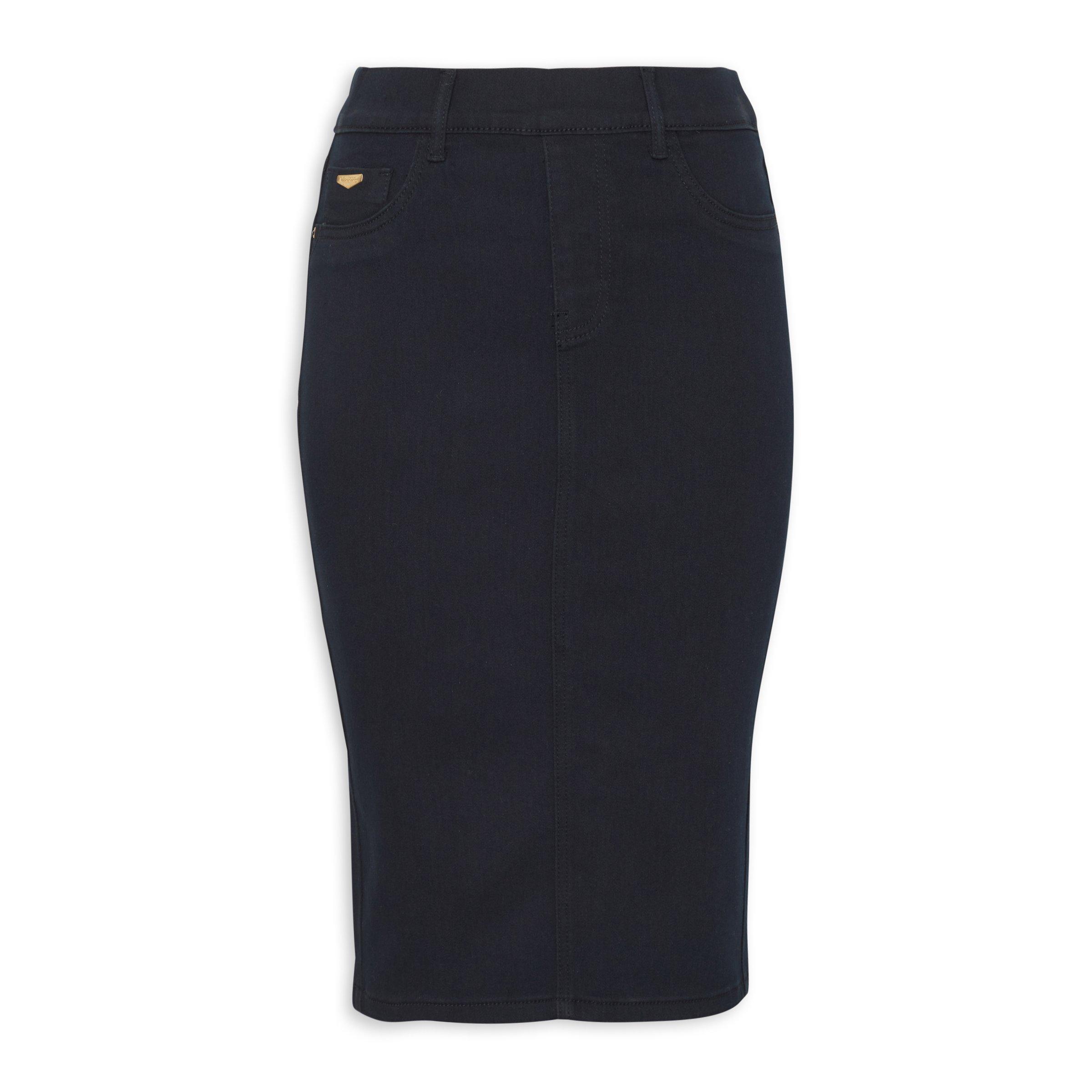 Liu Jo Mermaid Front-Slit Denim Skirt in Blue | UK