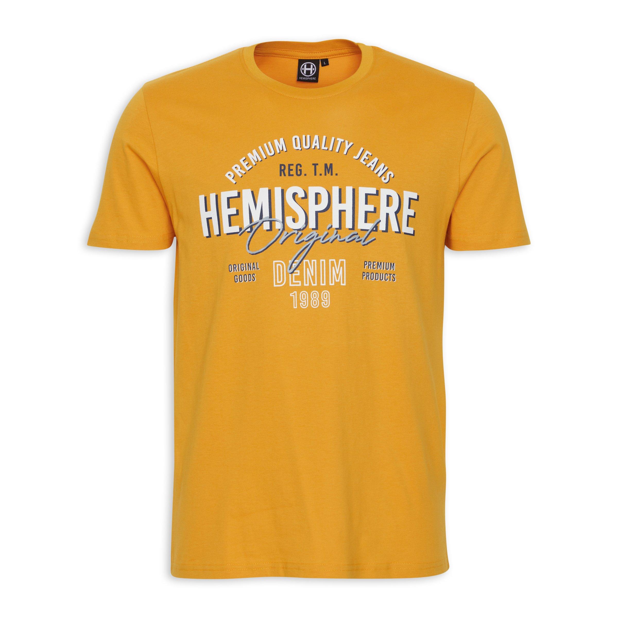 Mustard Branded T Shirt Hemisphere