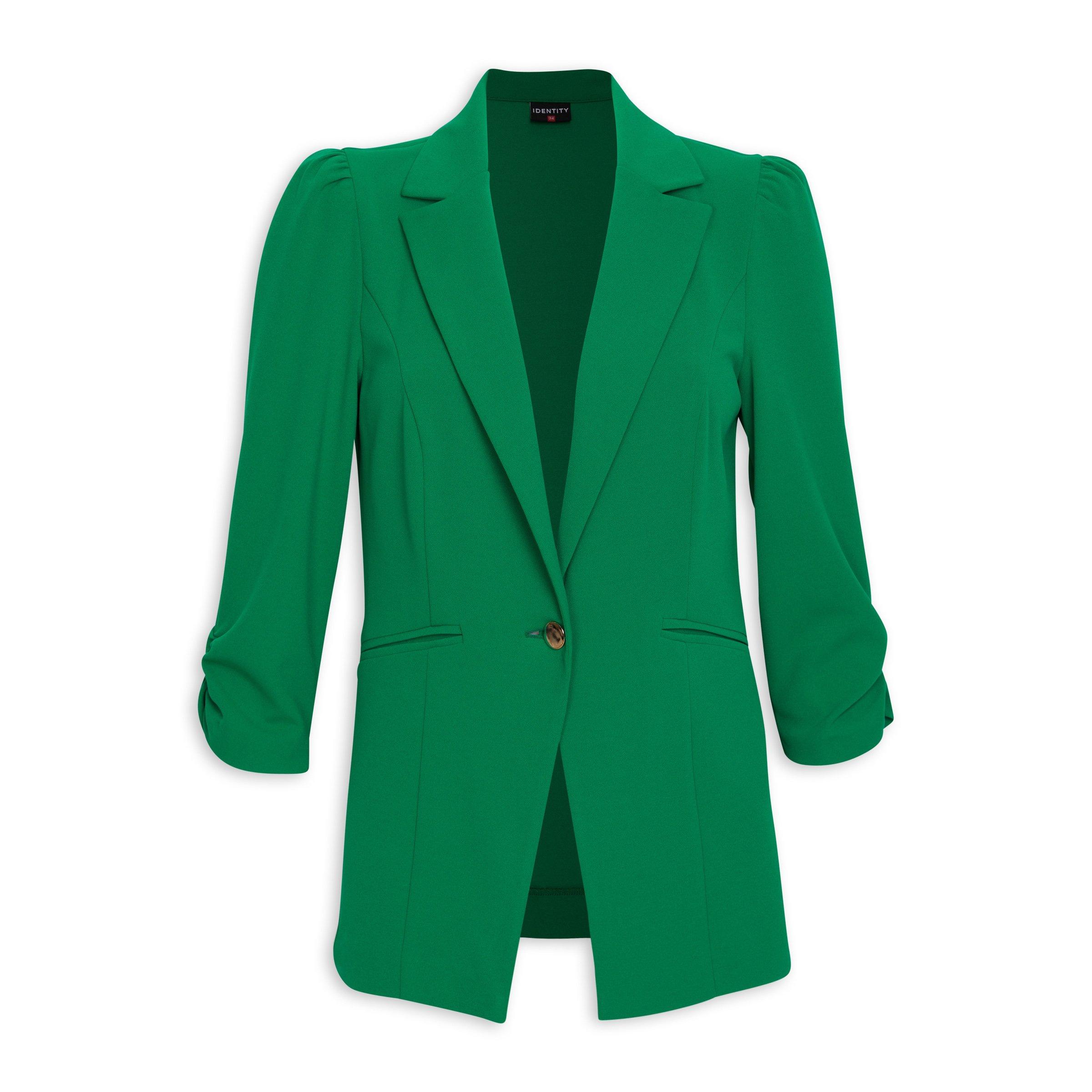 Emerald green blazer womens best sale