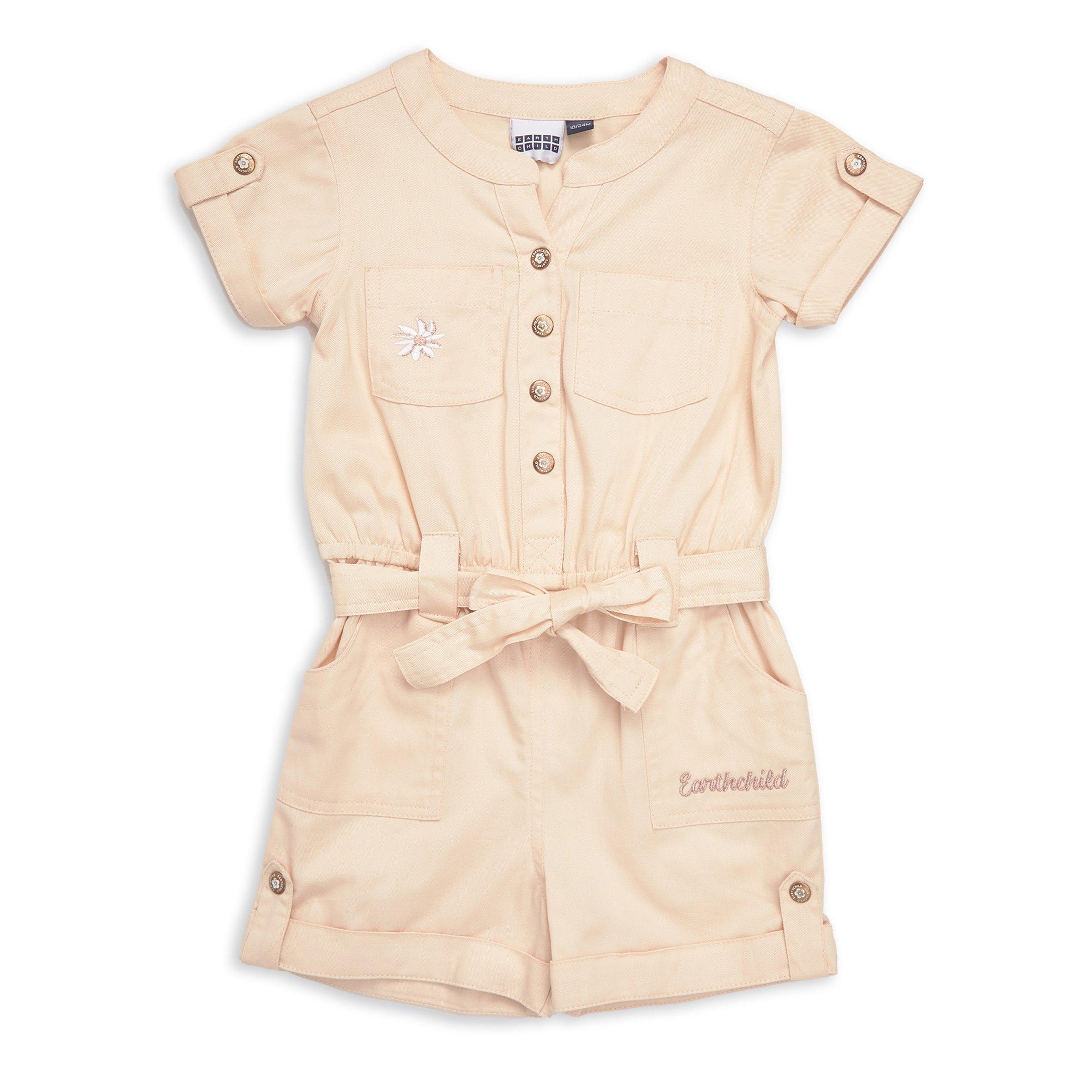 Baby Girl Beige Dungaree (3109424) Earthchild
