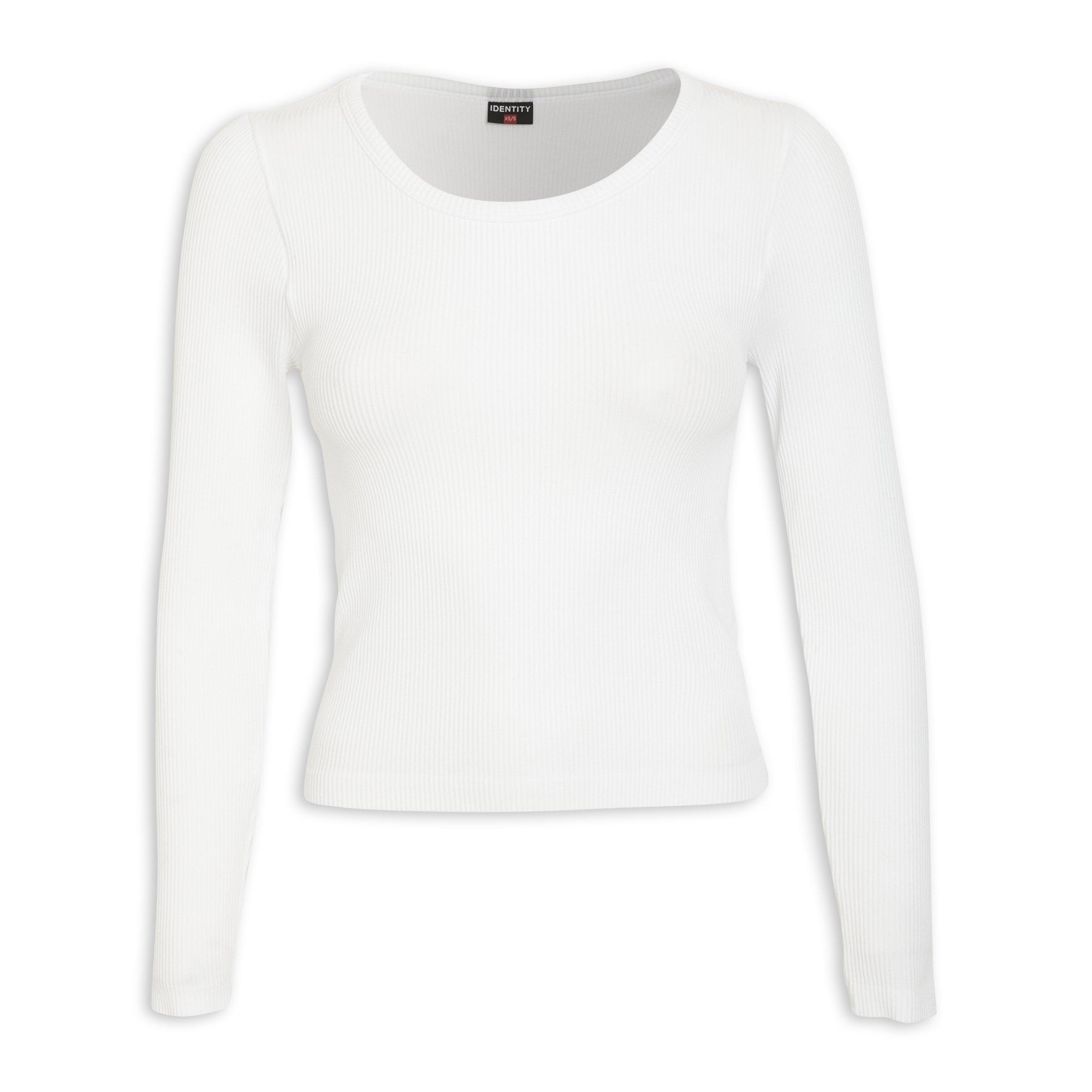 White Long Sleeve T Shirt Identity