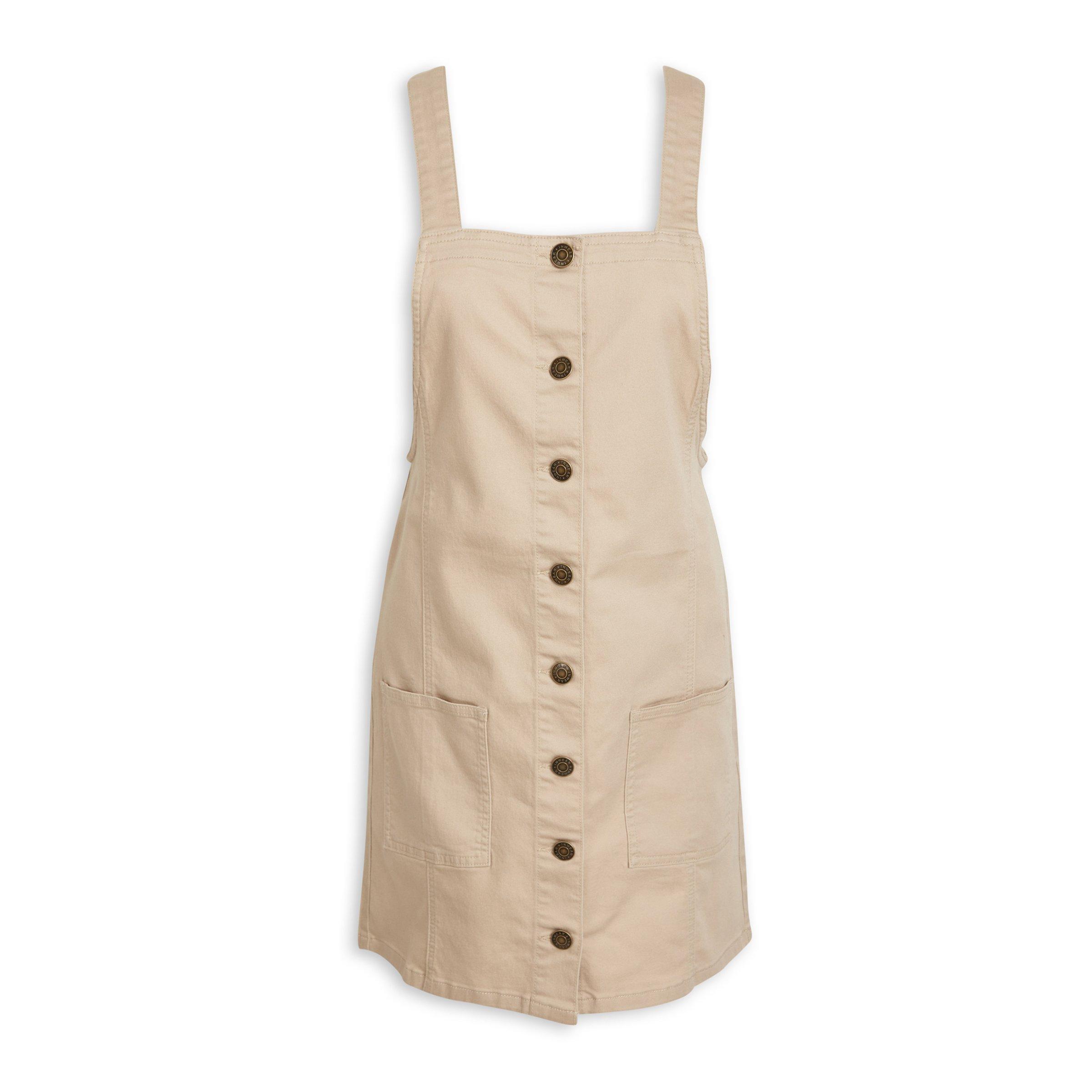 Beige pinafore outlet dress