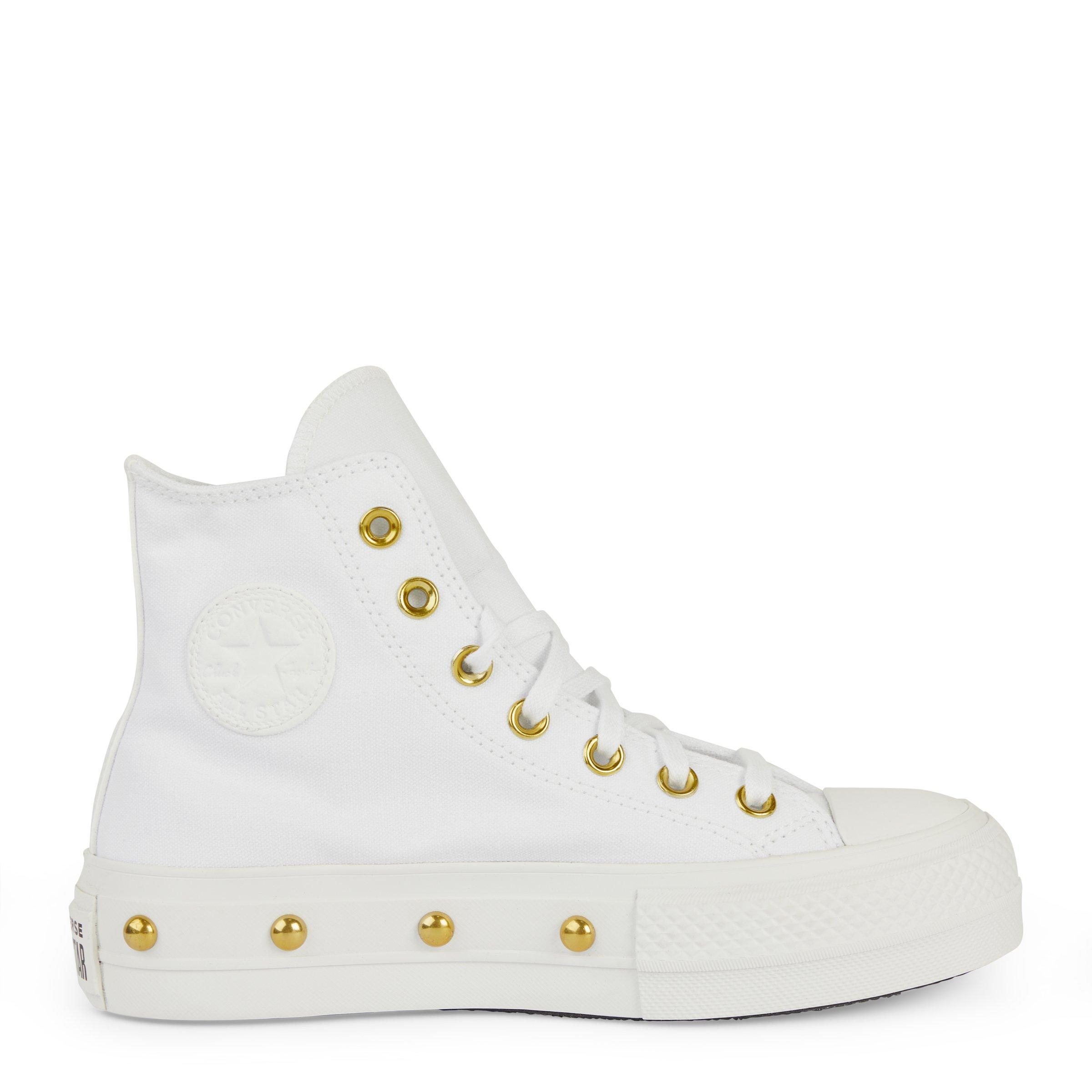 Converse all star store white and gold