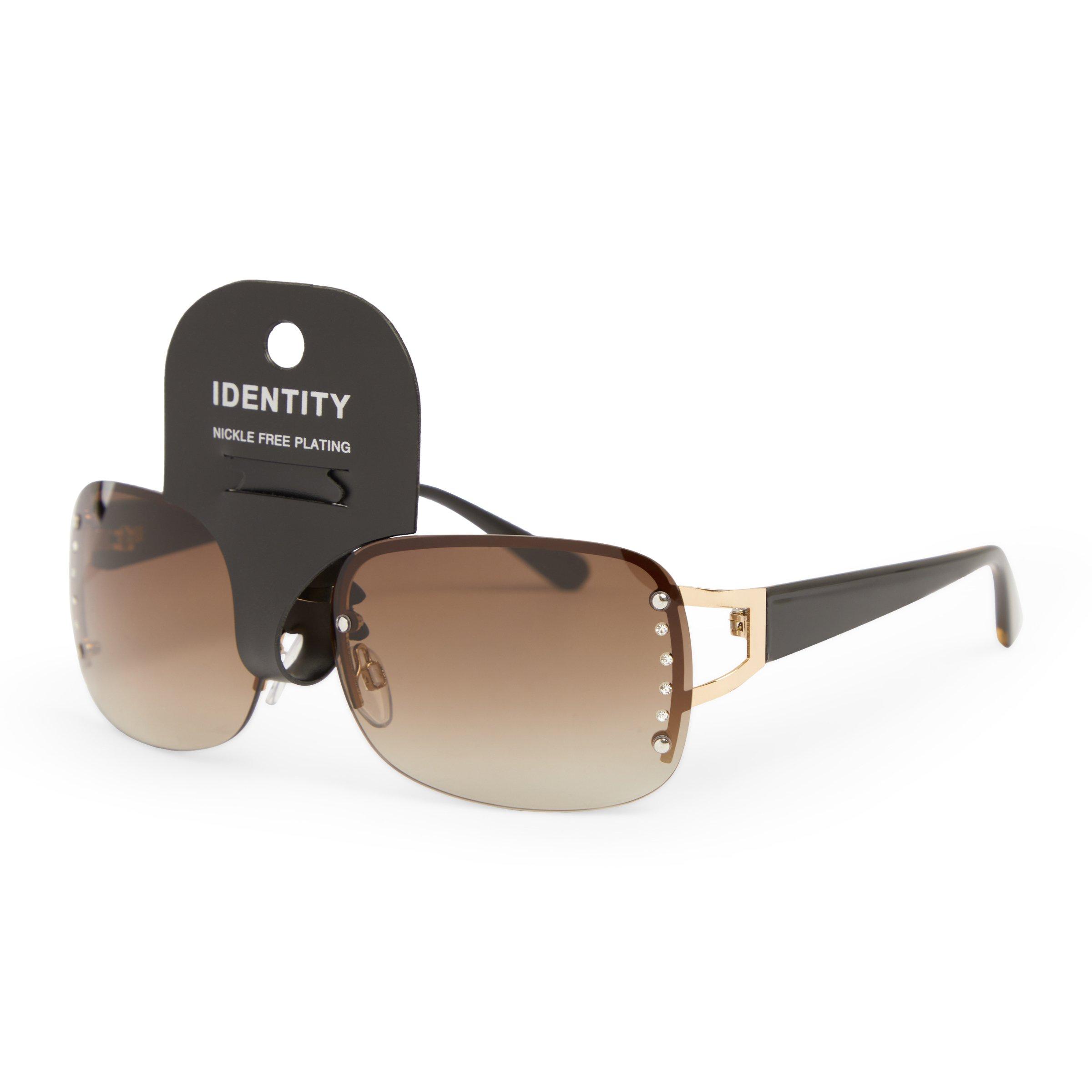 Chocolate Rimless Sunglasses (3115299) Identity