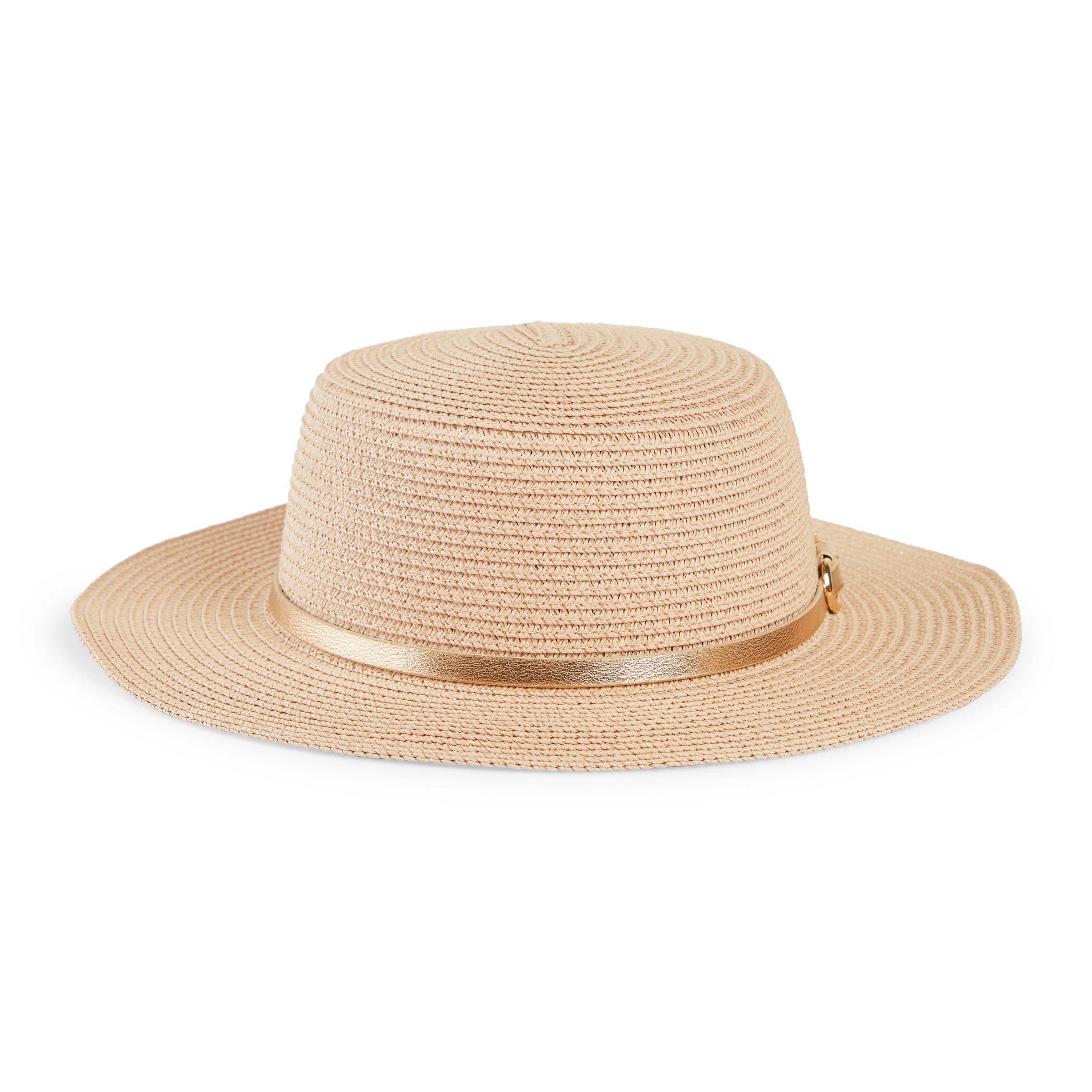 Pink Straw Boater Hat (3115377) Identity