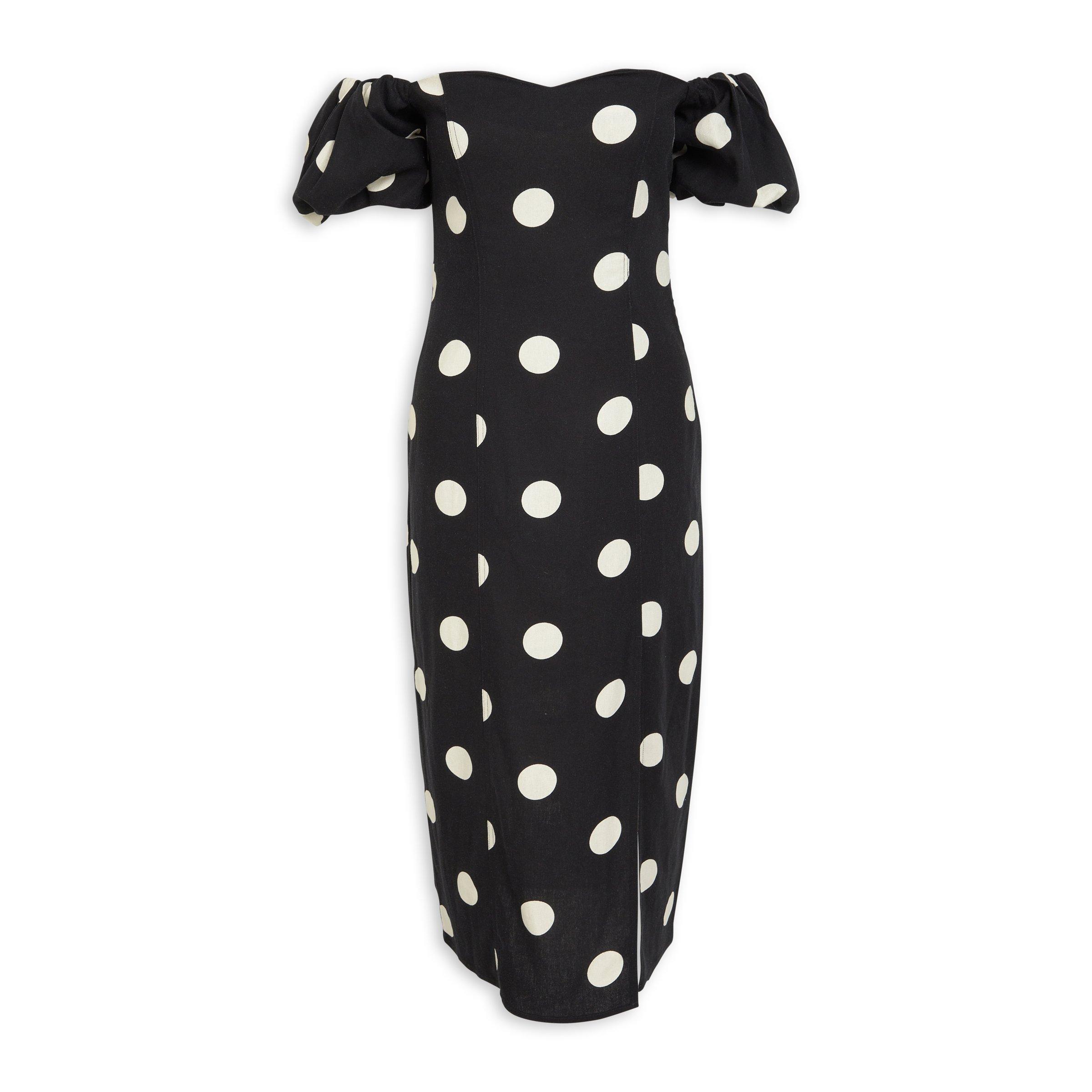 Monochrome spot pinafore dress hotsell