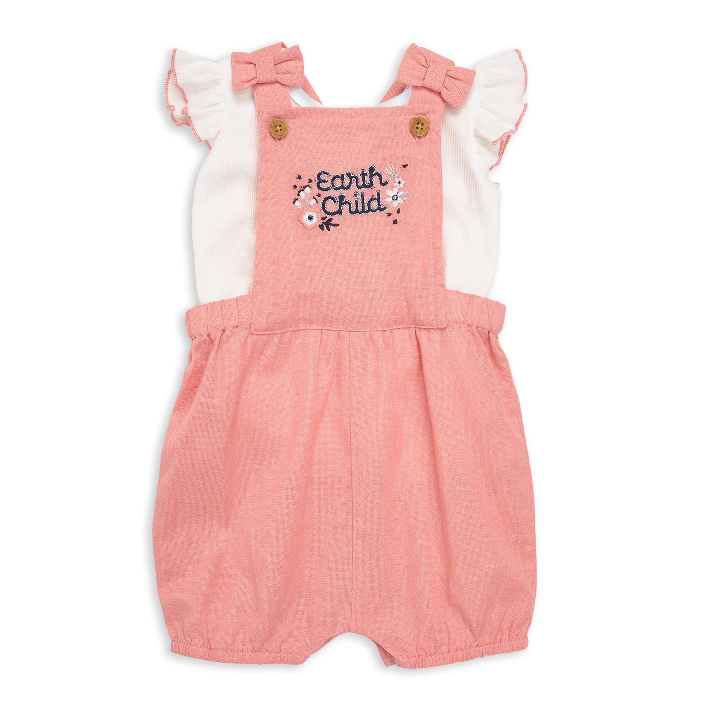 Baby girl hot sale pink dungarees