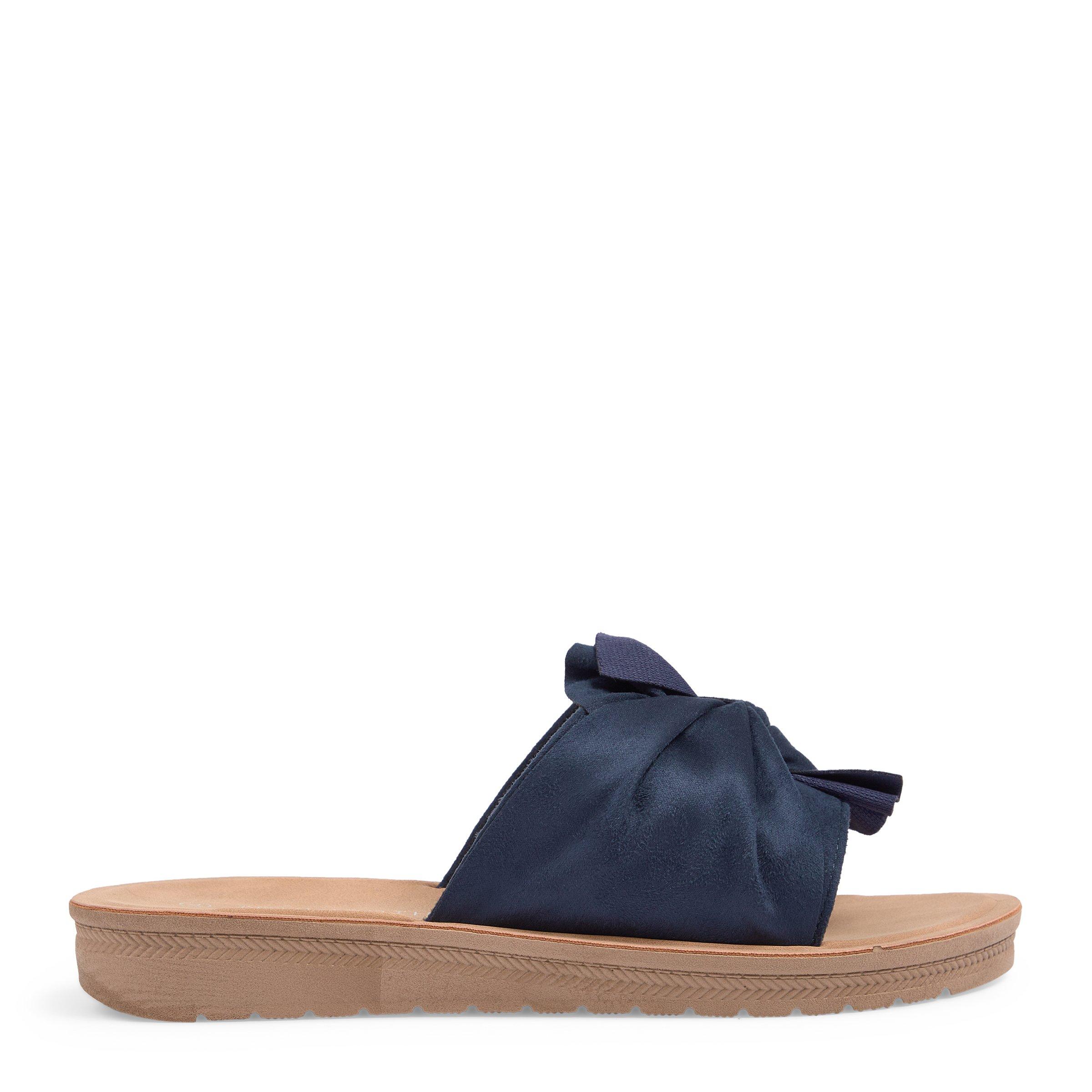 Navy slip best sale on sandals