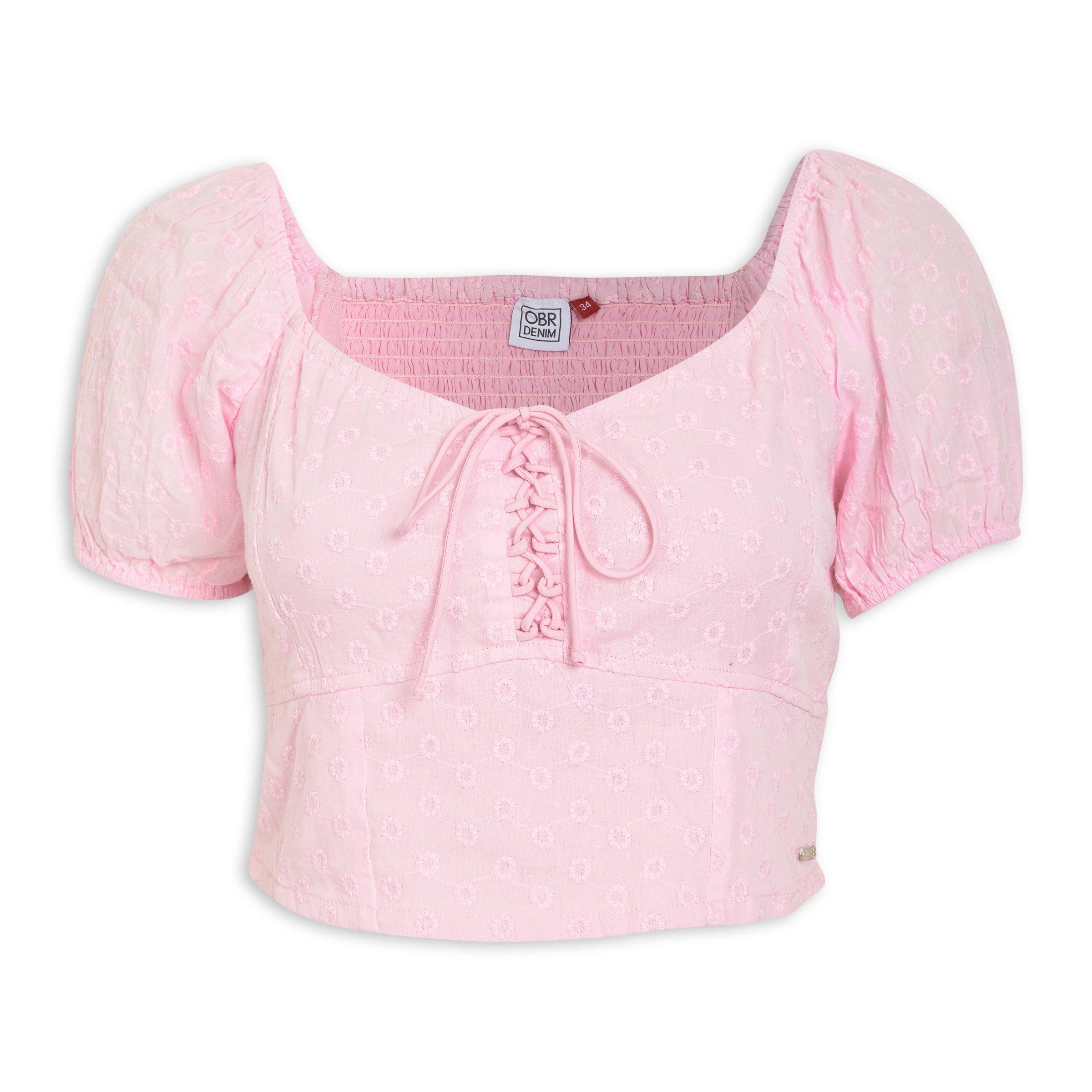 CRYSTAL BUSTIER TOP IN PINK