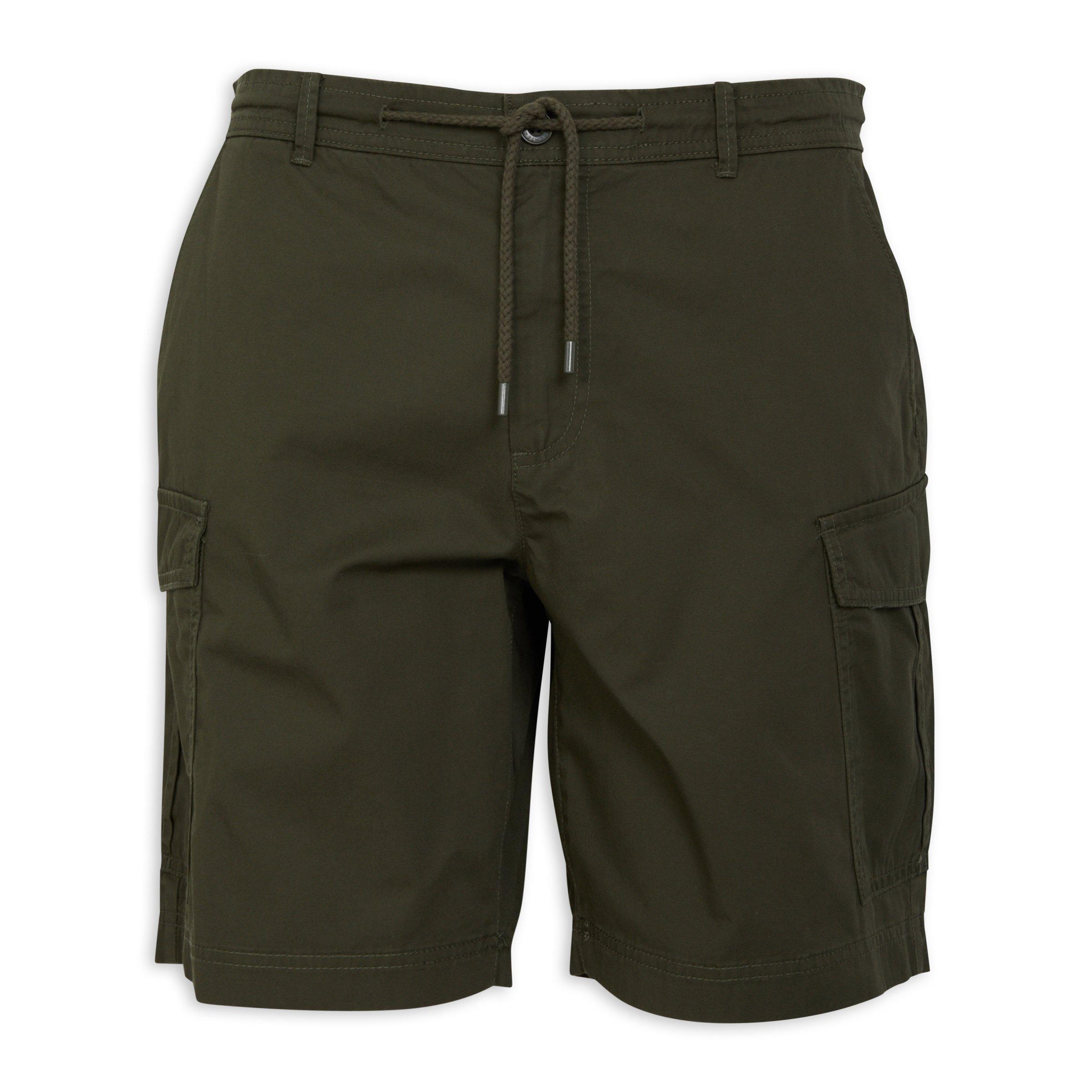 Olive Green Cargo Shorts for Men