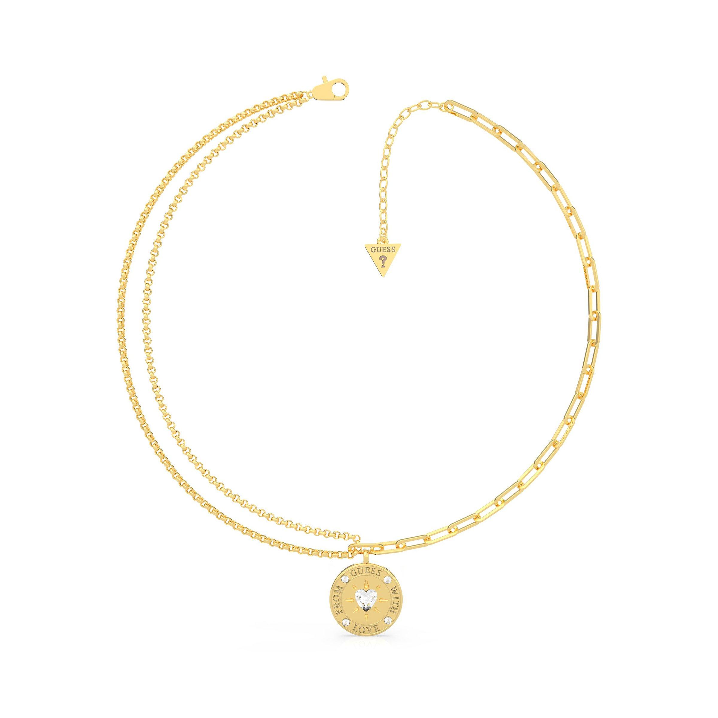 Gold guess clearance necklace