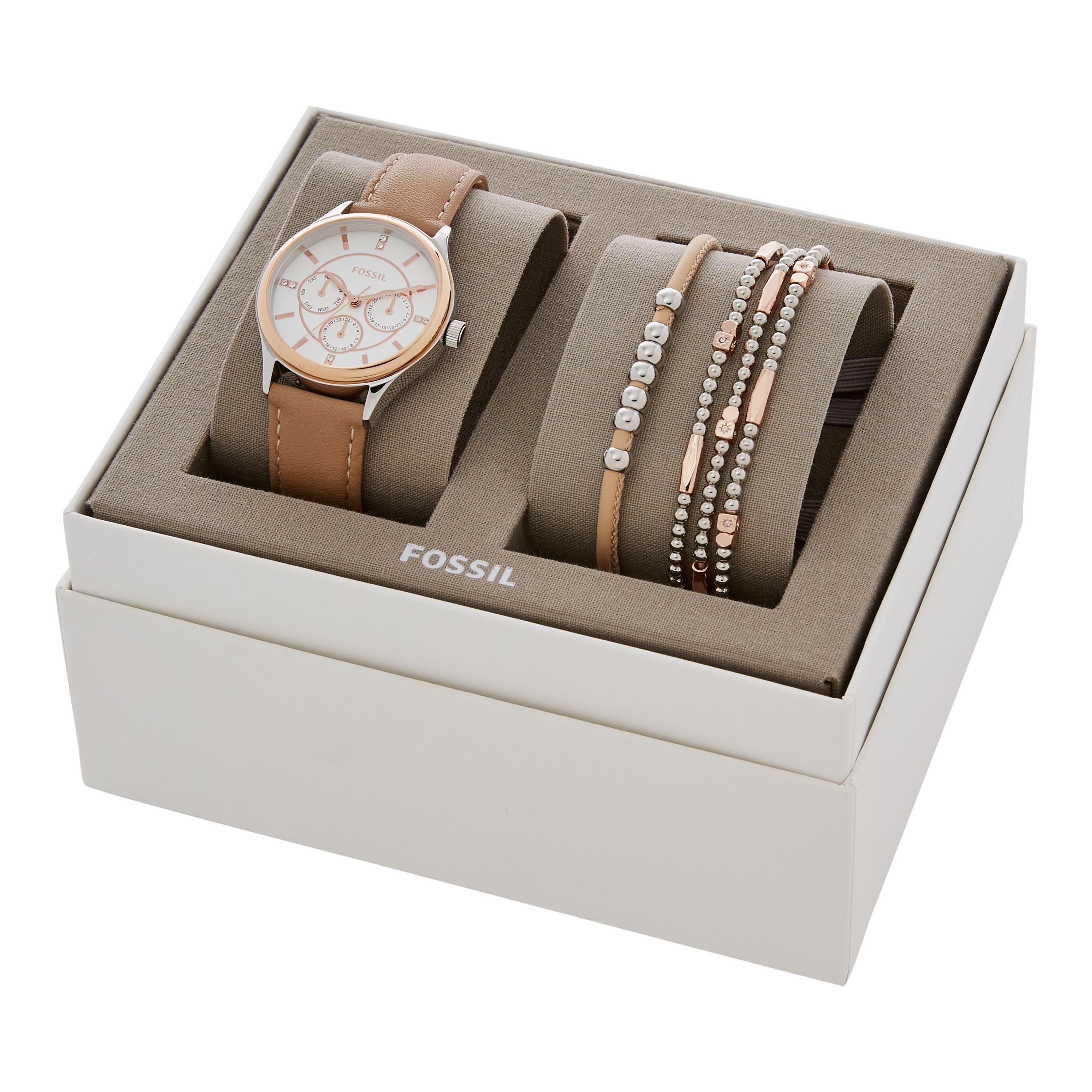 Fossil Nude Leather Watch & Bracelet Set (3116449) Truworths.co.za
