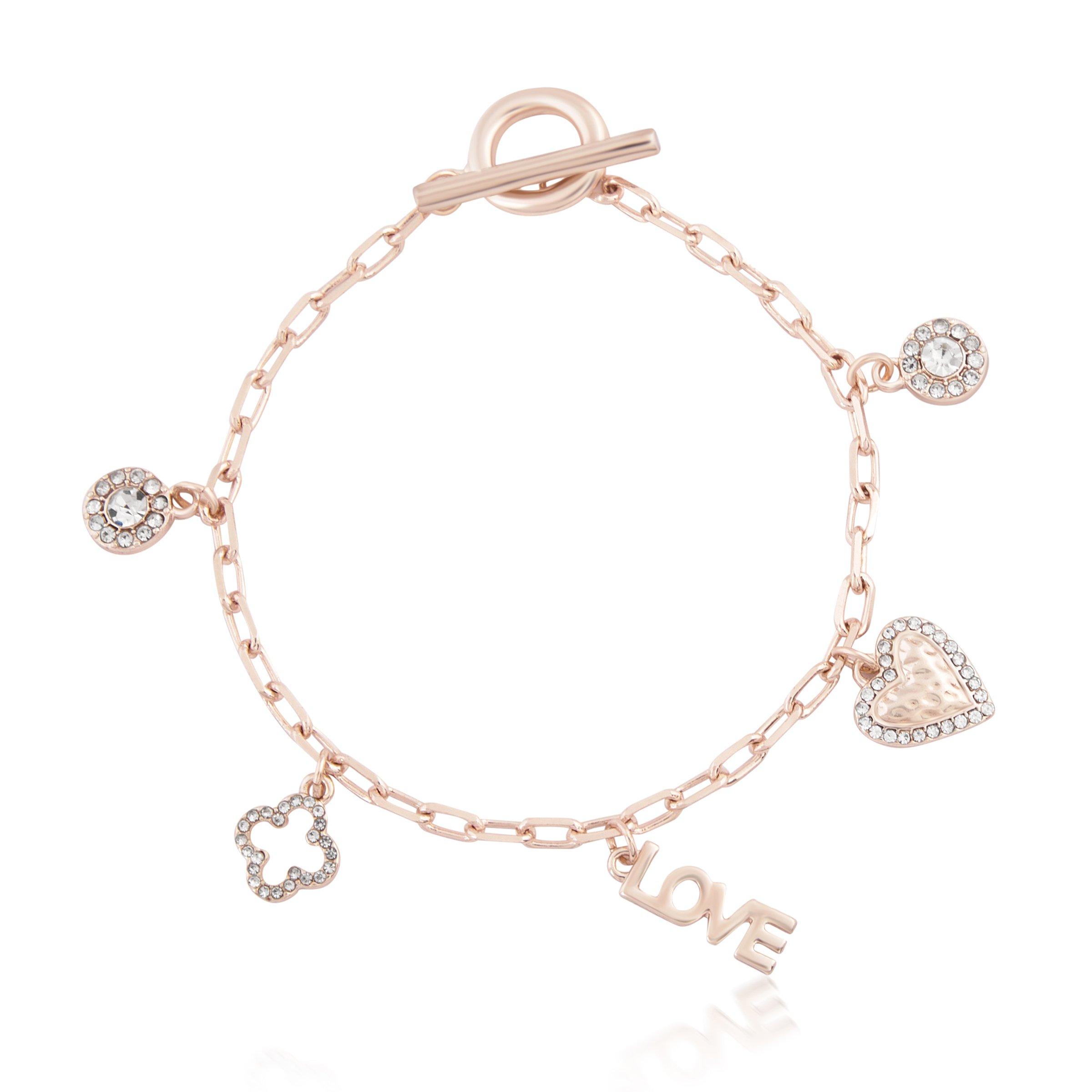 14k rose deals gold charm bracelet