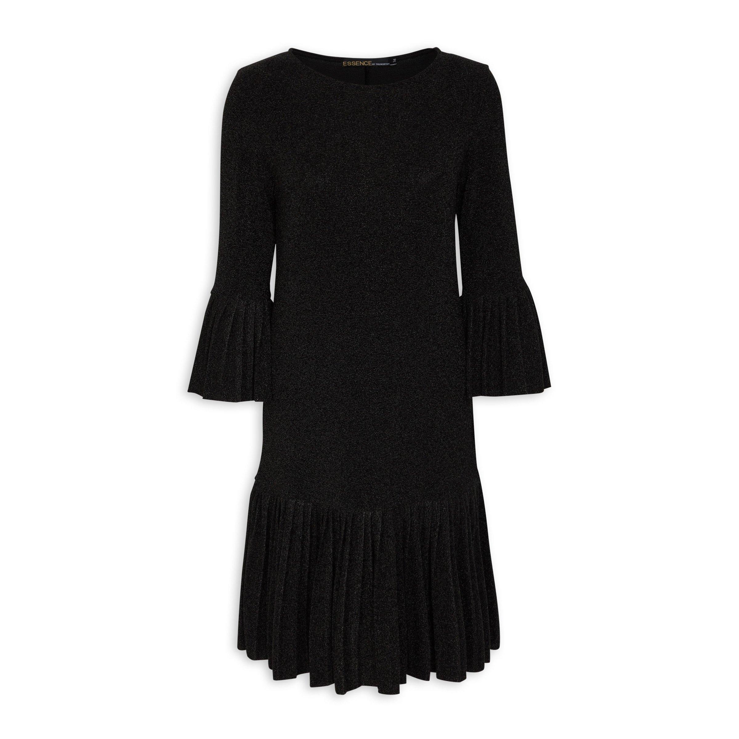 Black Baby Doll Pleated Dress (3117874) Essence