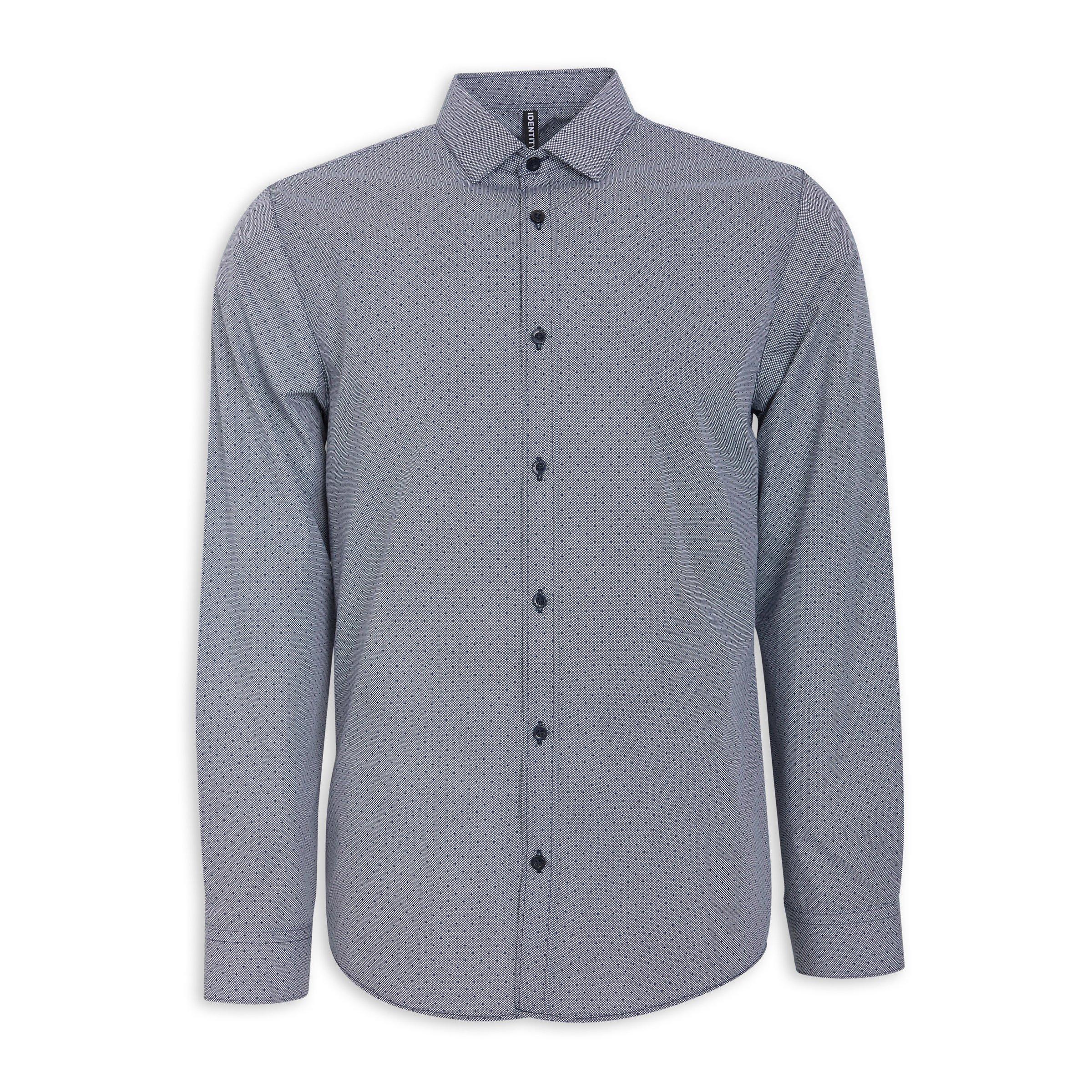 Privé Geo Print Lantern Sleeve Shirt