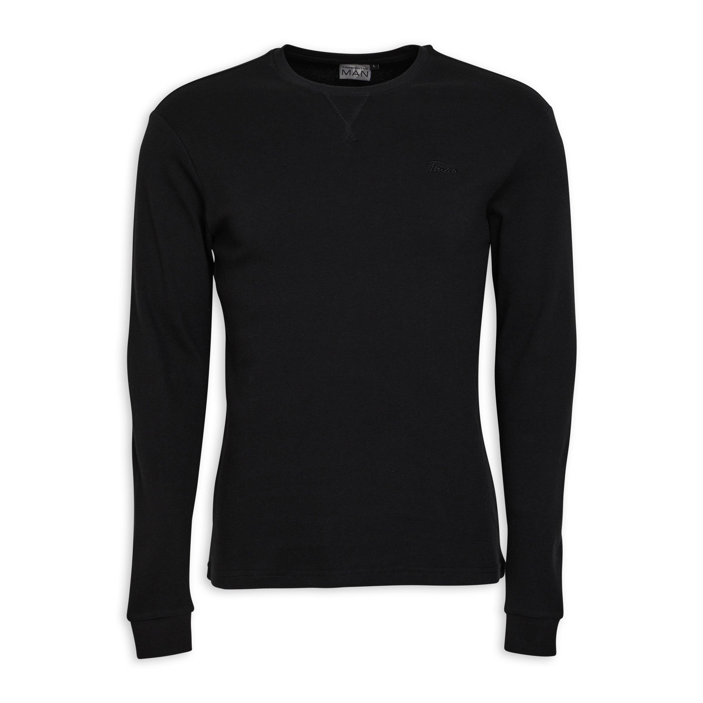 Black long sleeve store shirt for men