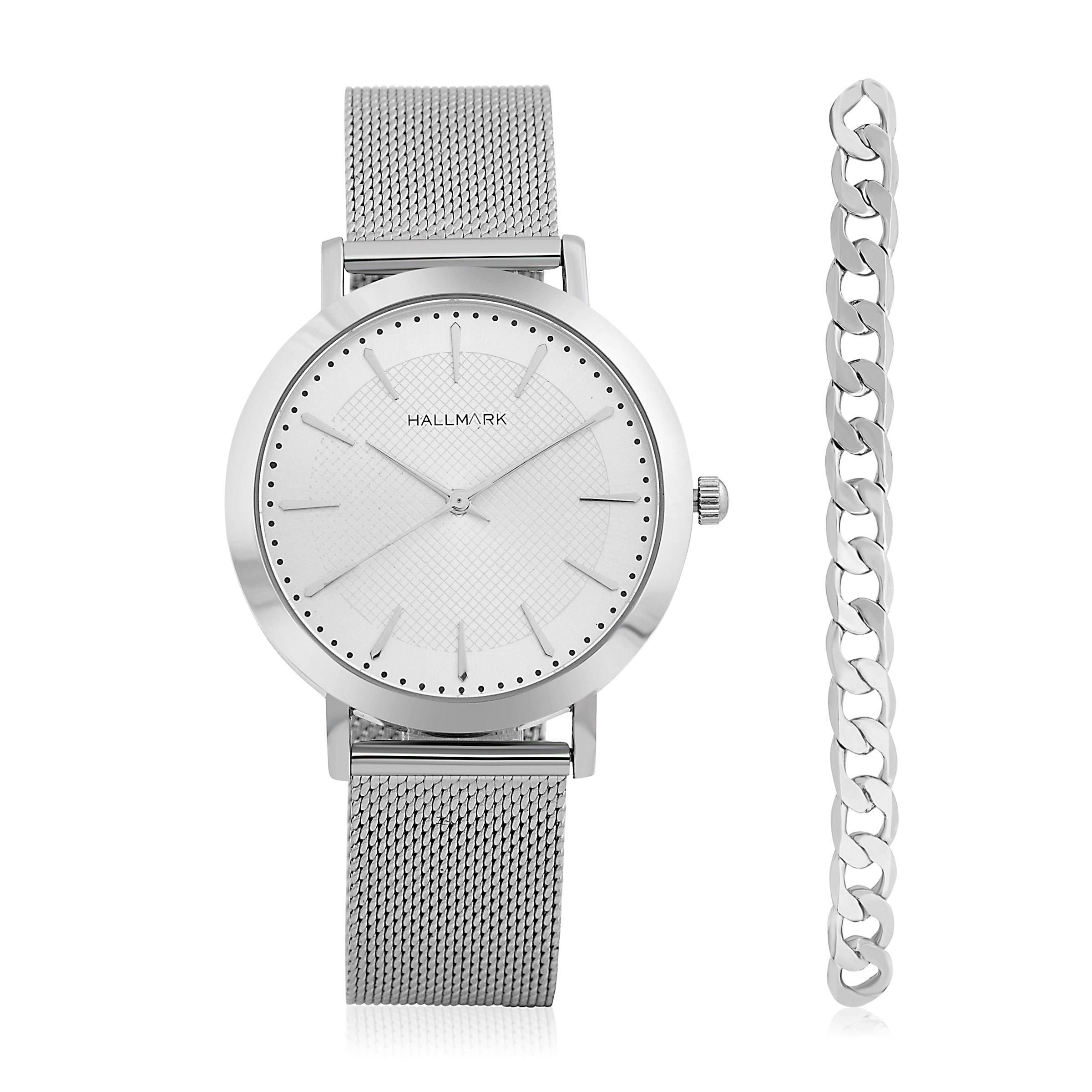 Silver best sale mesh watch