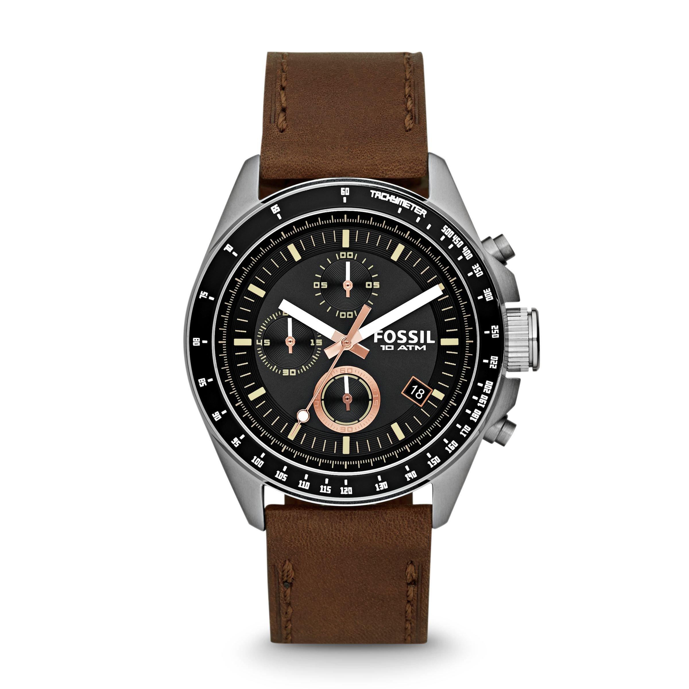 Fossil Brown Decker Leather Watch (3118895) Truworths.co.za