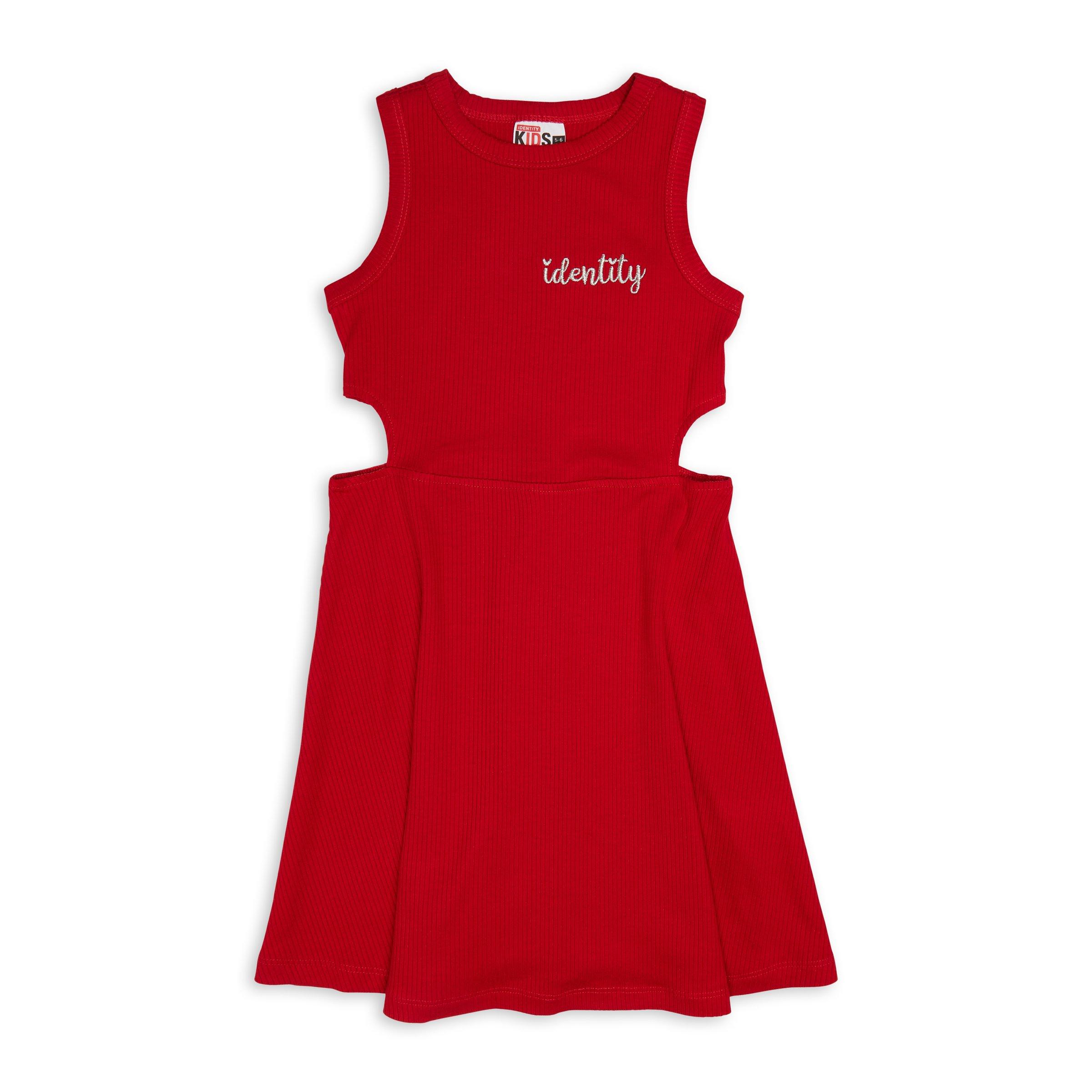 Kid Girl Red Fit and Flare Dress