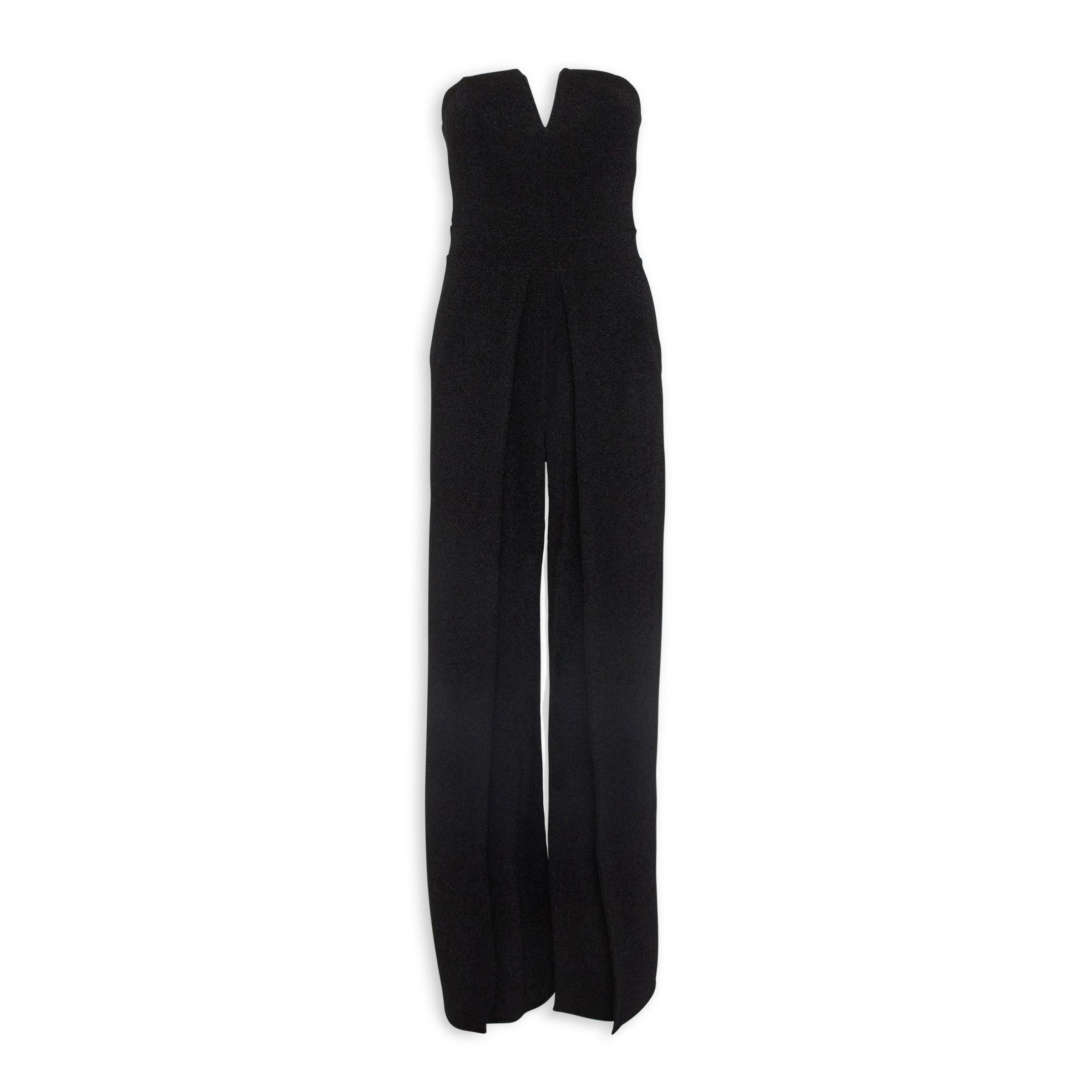 Black Shimmer Wide leg Jumpsuit