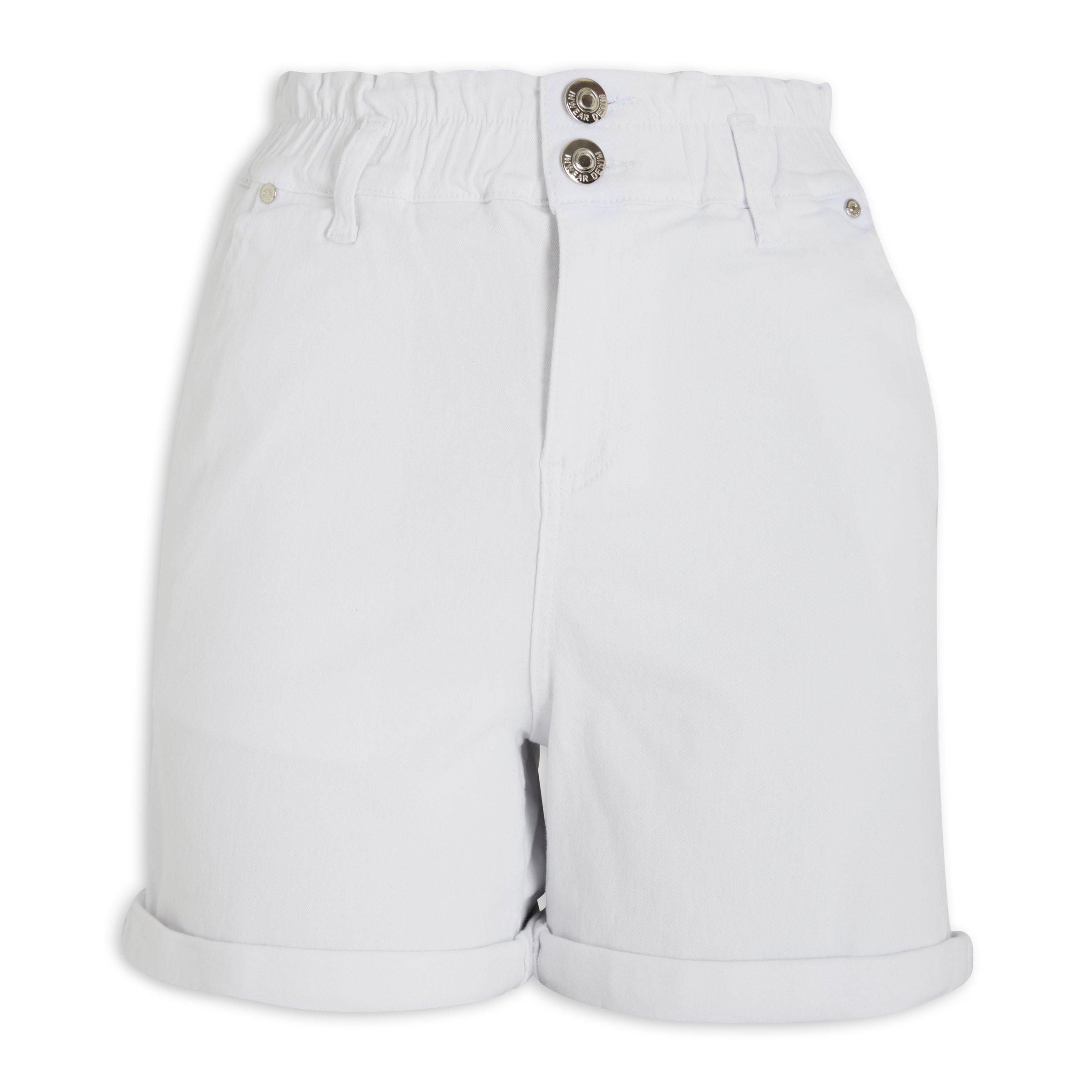 White Denim Shorts