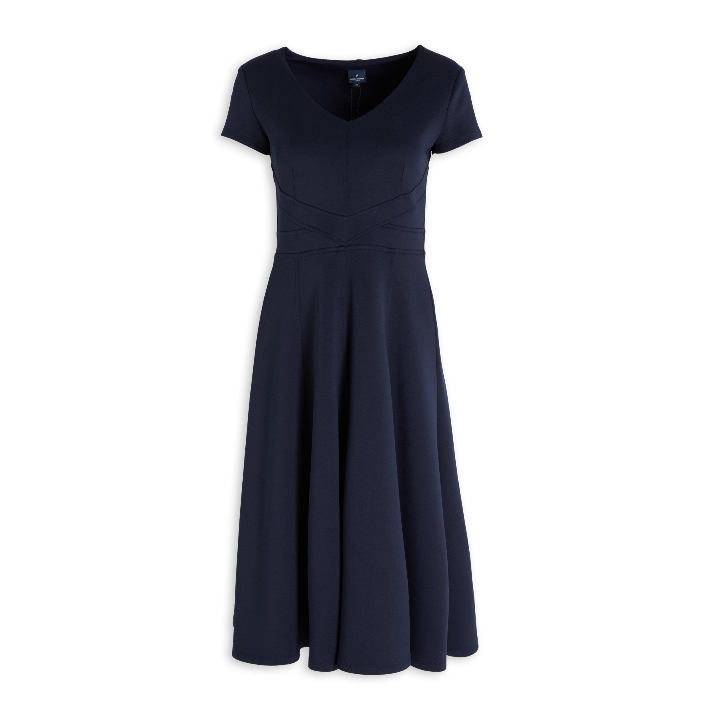 Navy fit and flare dress, ERRE, Made n South Africa