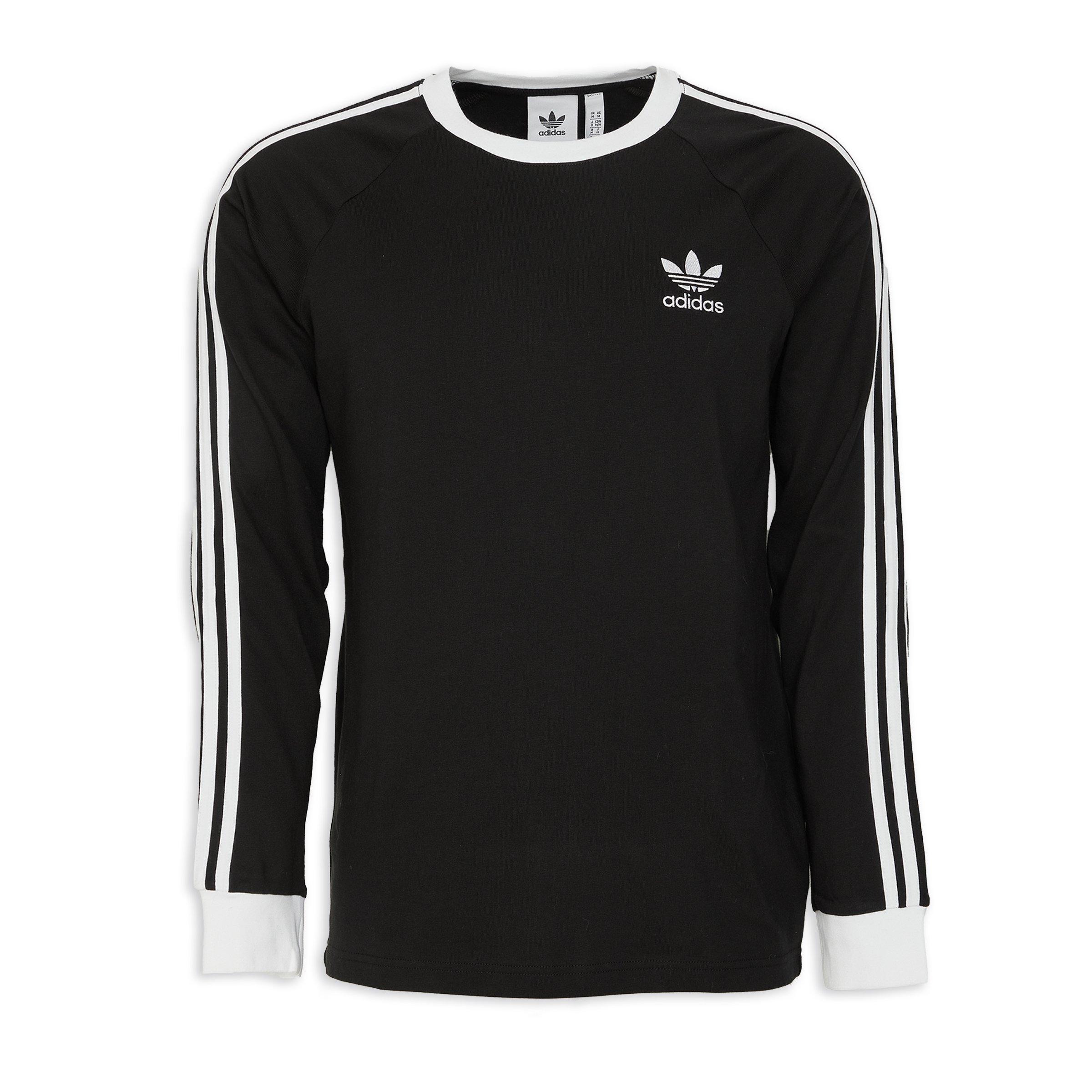 Adidas long sleeve black and white on sale