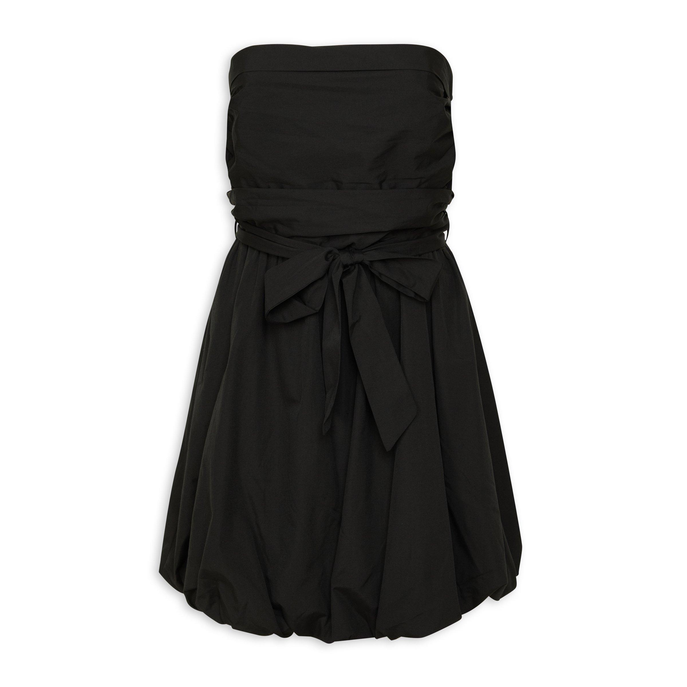 BLACK POPLIN BUBBLE SKIRT