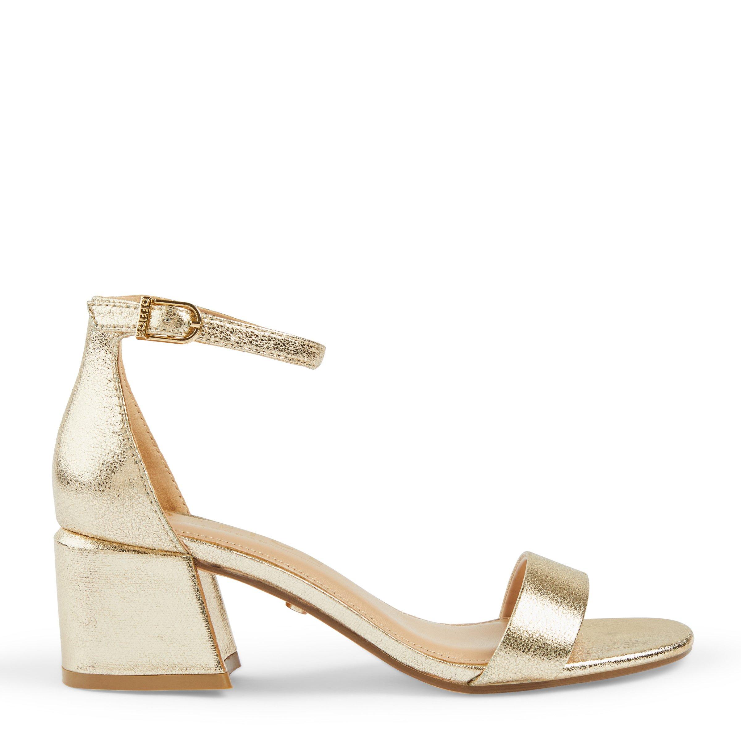 Gold ankle shop tie sandals