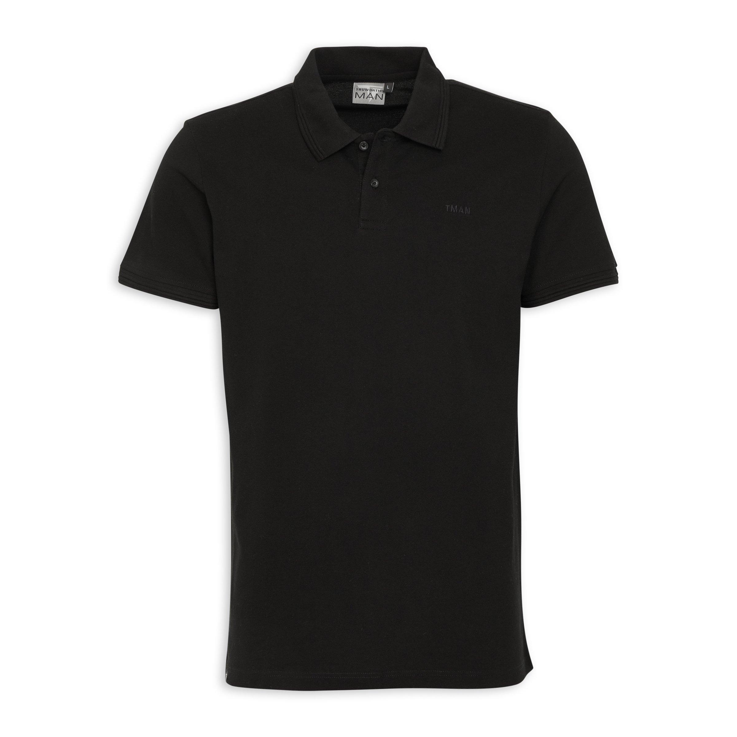 Black Golfer Shirt 3125590 Truworths Man