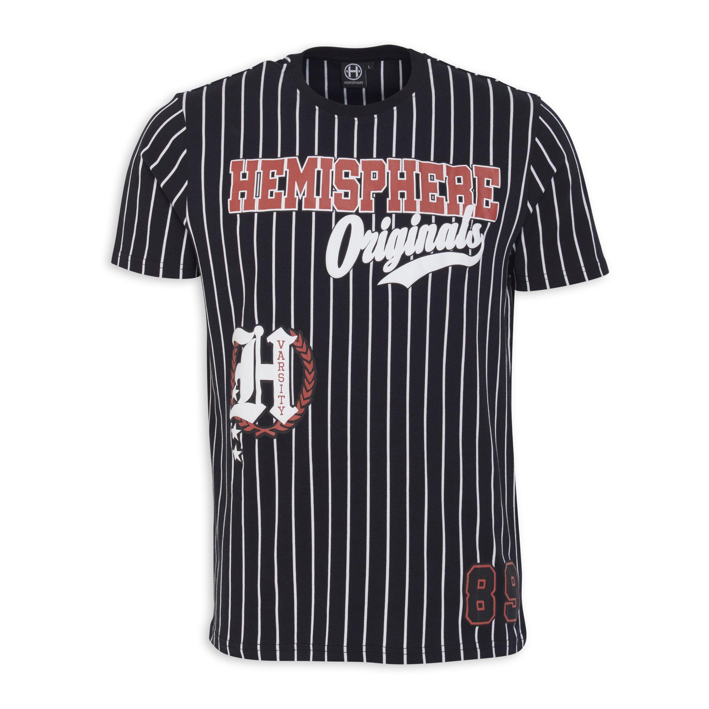 Pinstripe Branded T Shirt Hemisphere