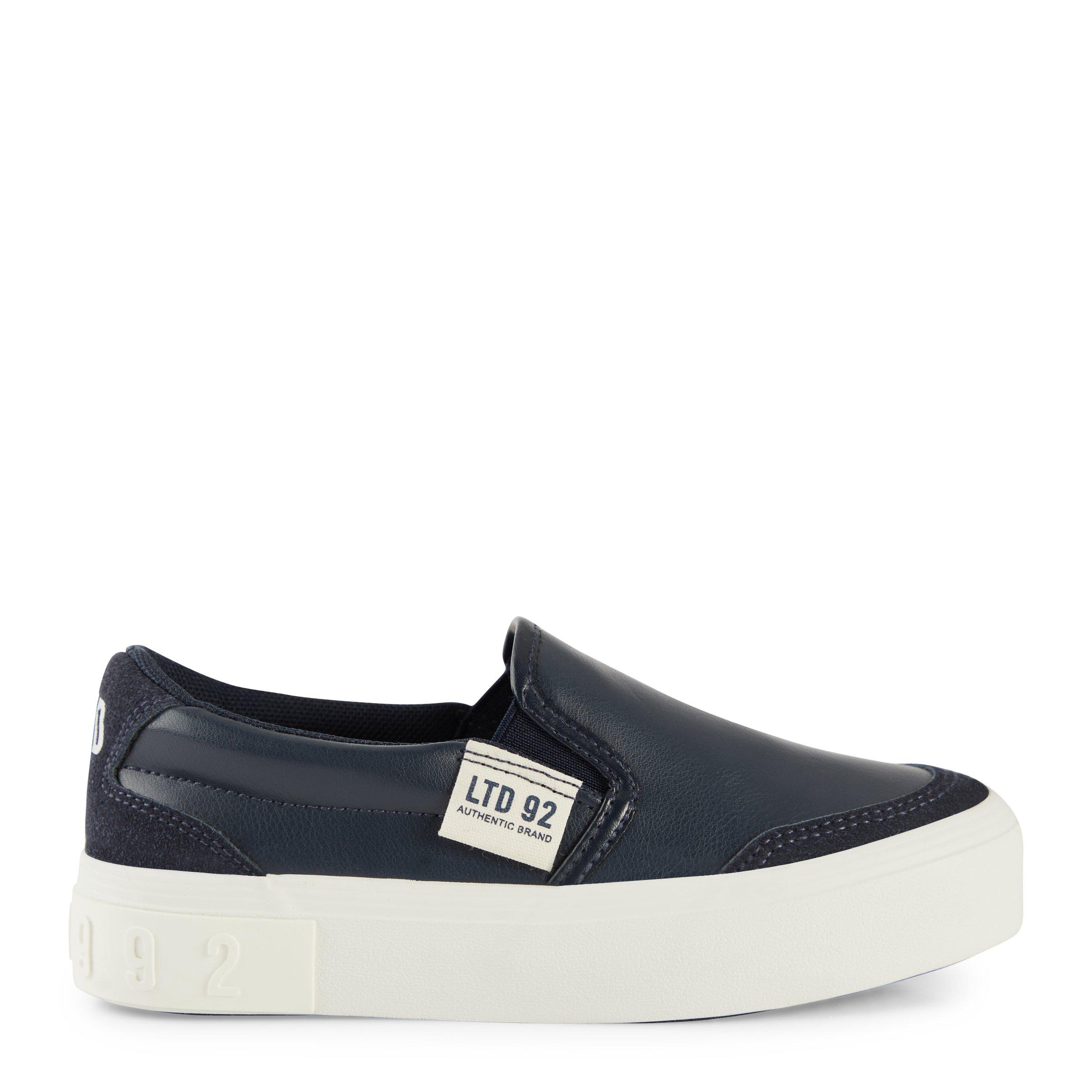 Boys black slip on shoes on sale