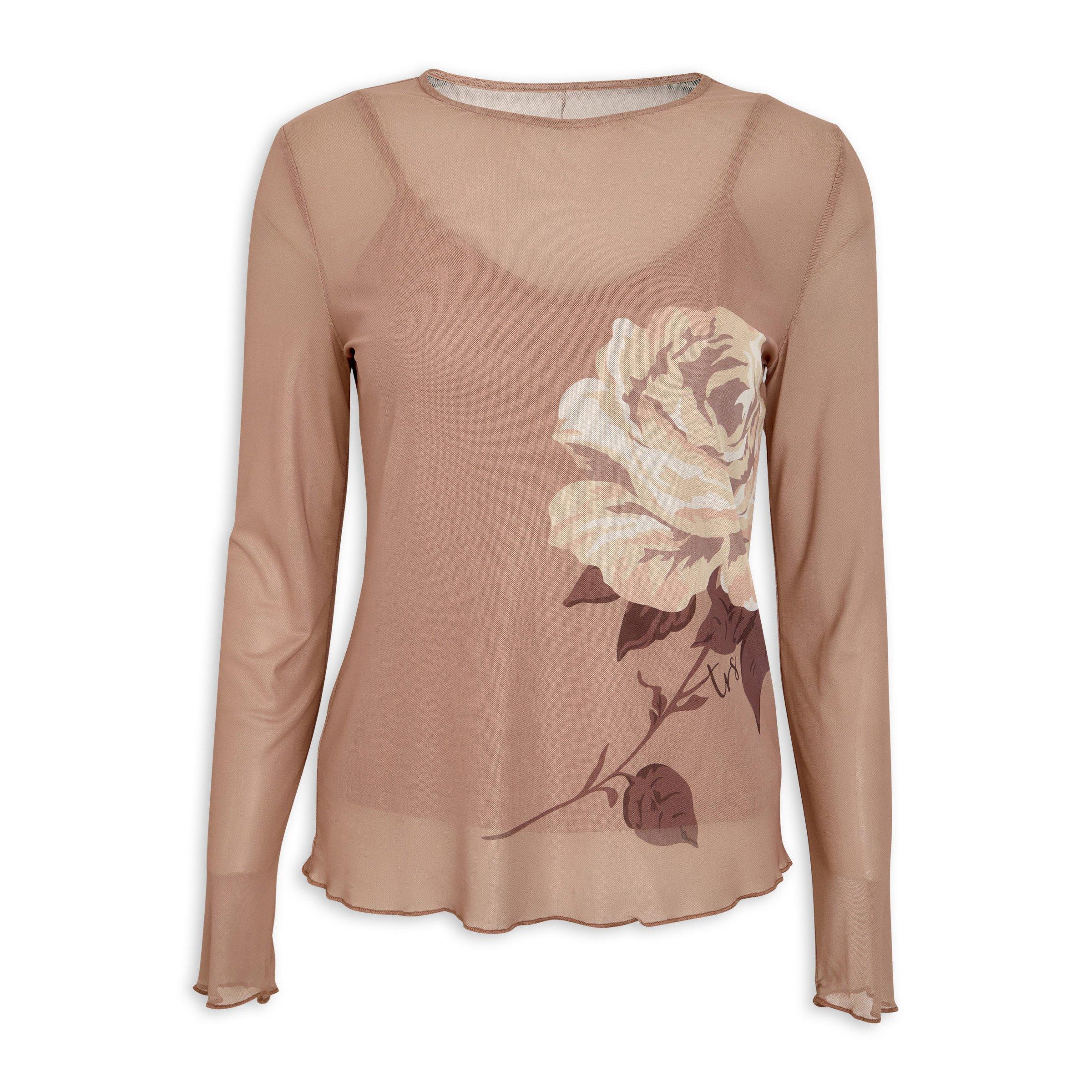 Beige Mesh Top (3127220) | Truworths