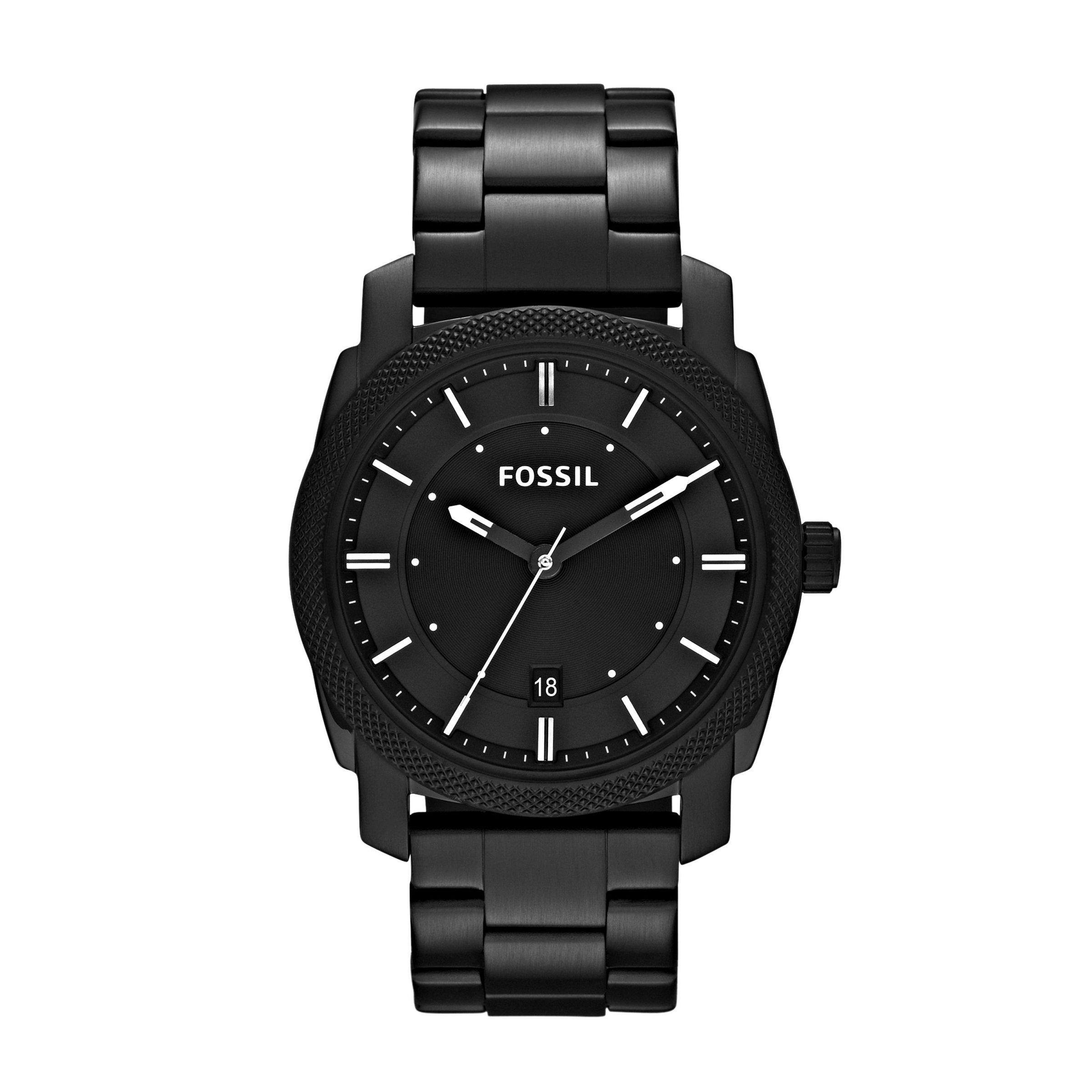 Black Machine Metal Watch 3127485 Fossil