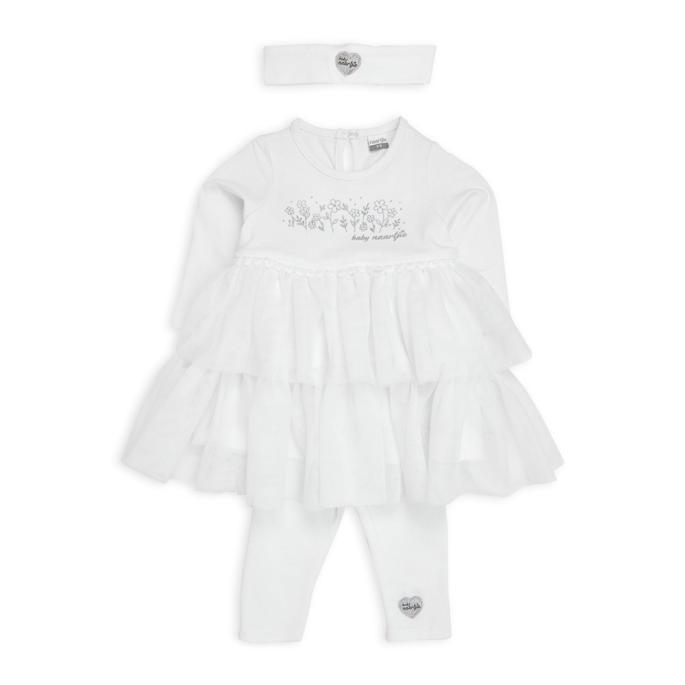 Newborn Girl White Dress Set (3127991) Naartjie