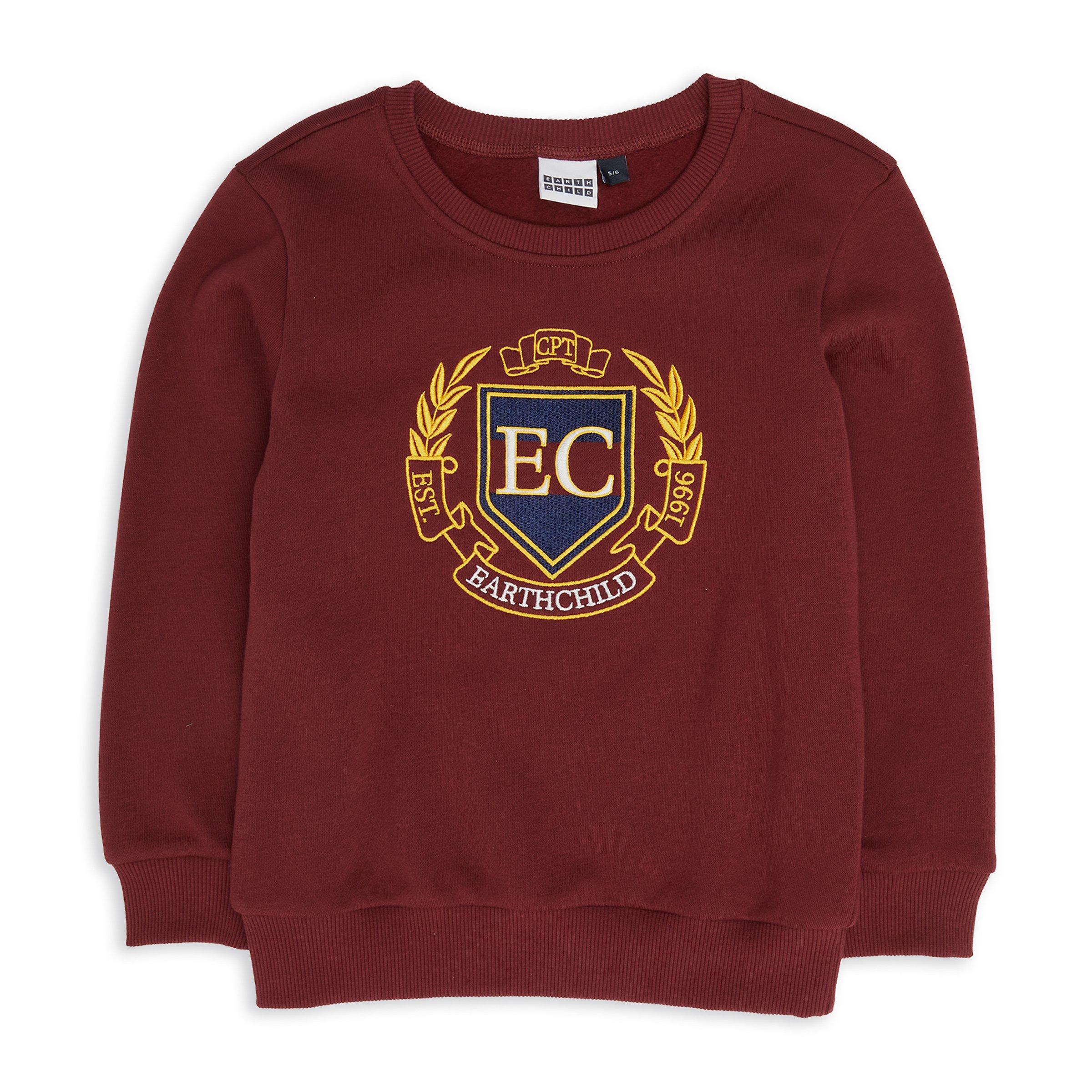 Kid Boy Burgundy Sweat Top (3128145) Earthchild