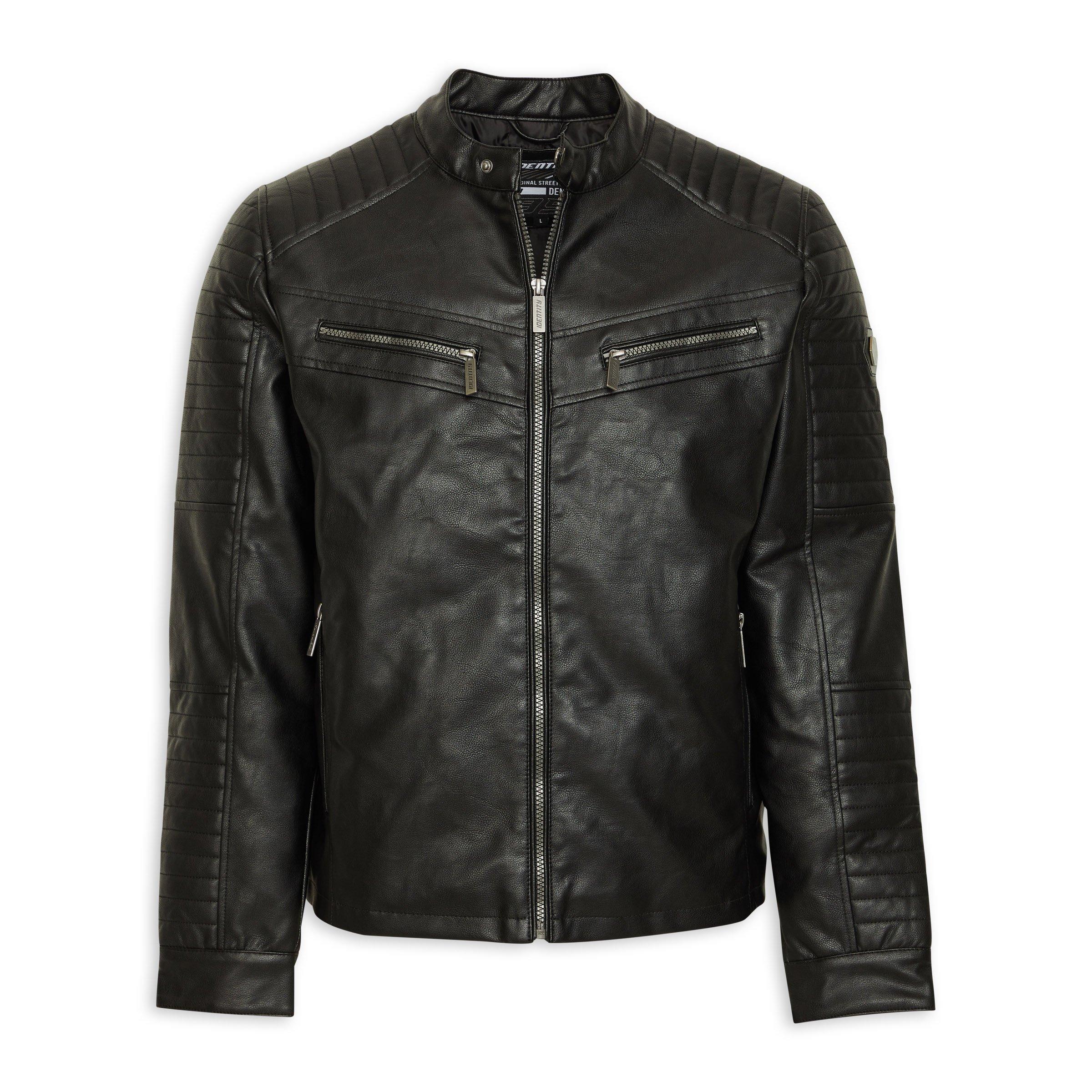 ジャケット・アウター Common divisor black leather jacket Black Biker Jacket (3128700) | Identity