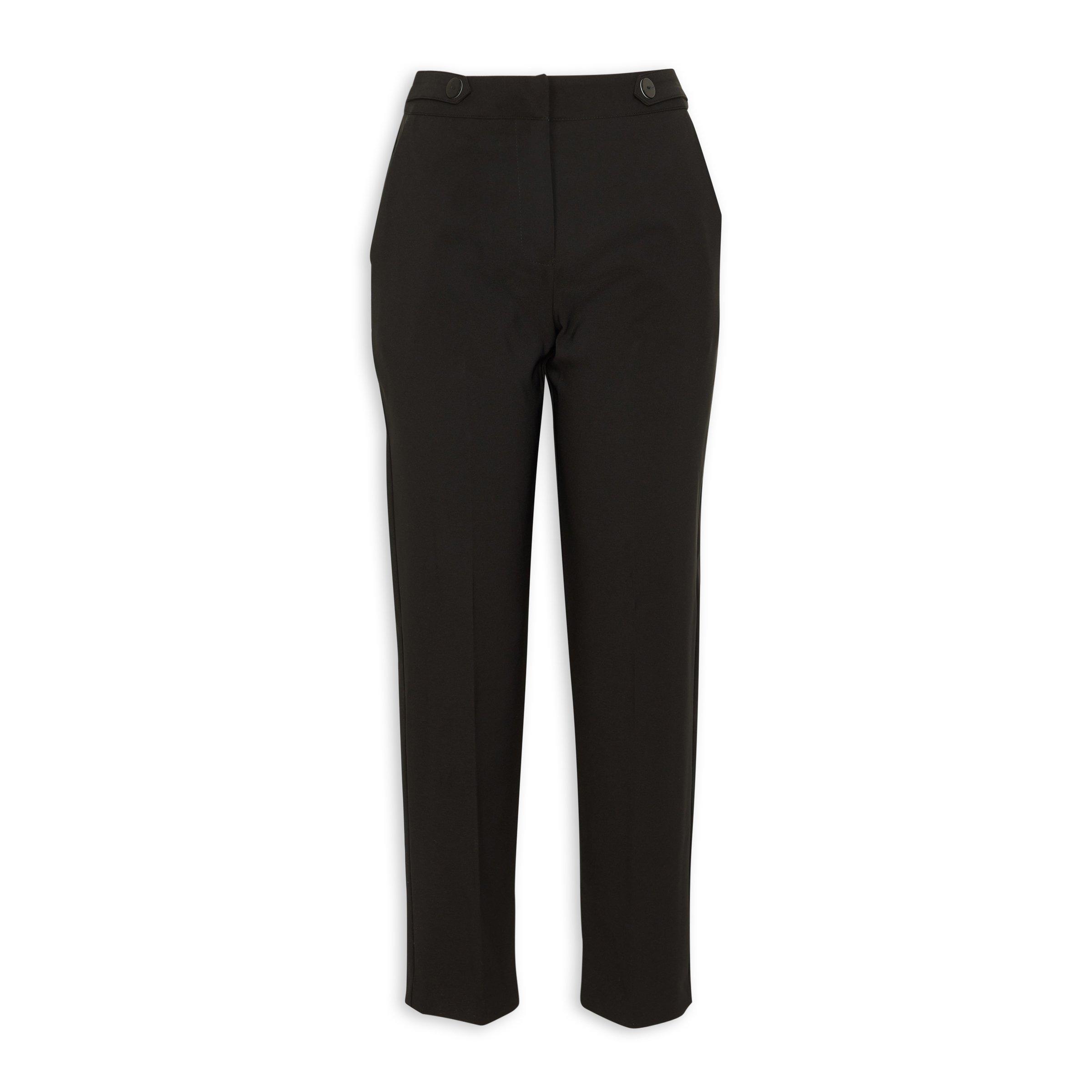 Black Belted Tapered Work Pants main image 0