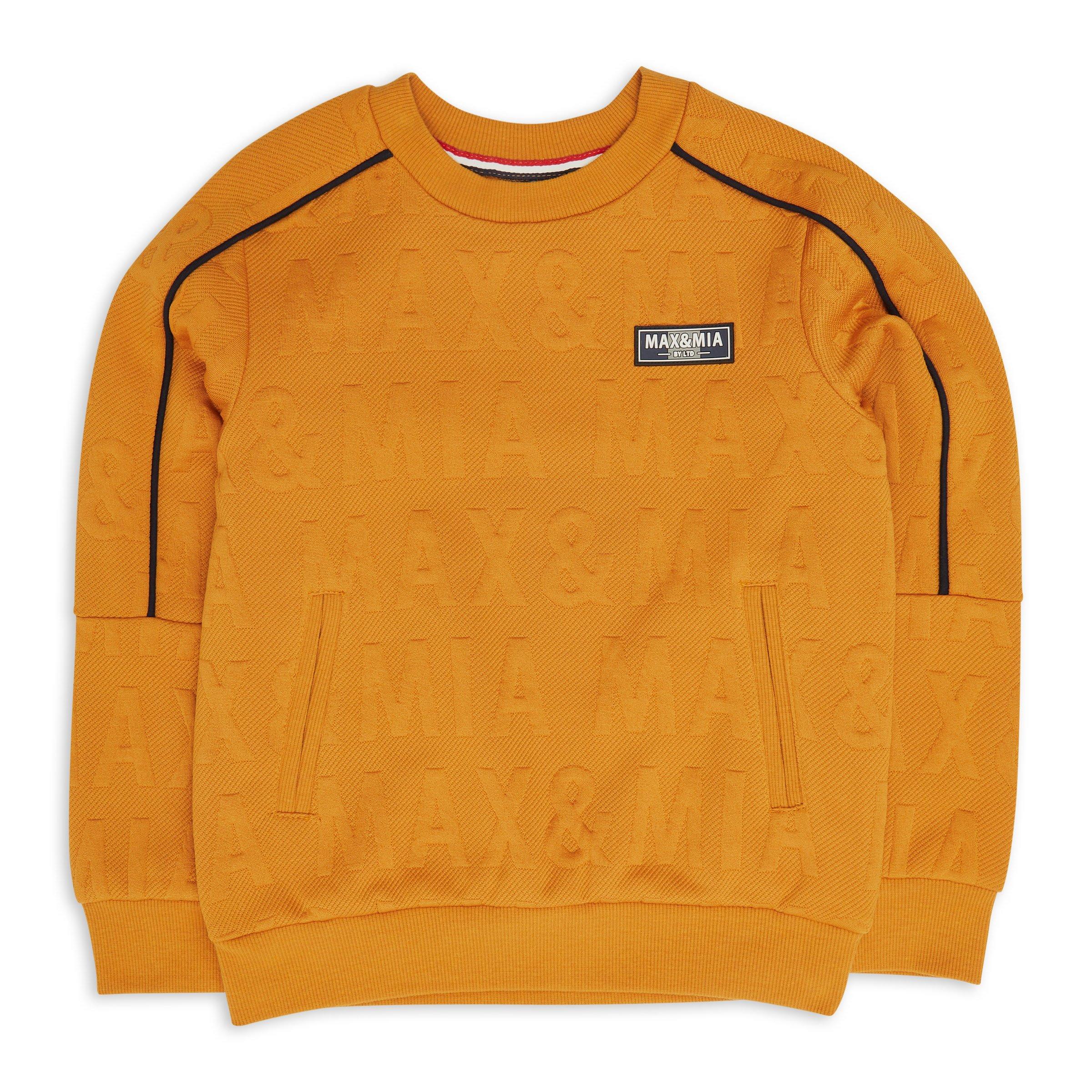 Kid Boy Mustard Sweat Top (3129812) Max & Mia