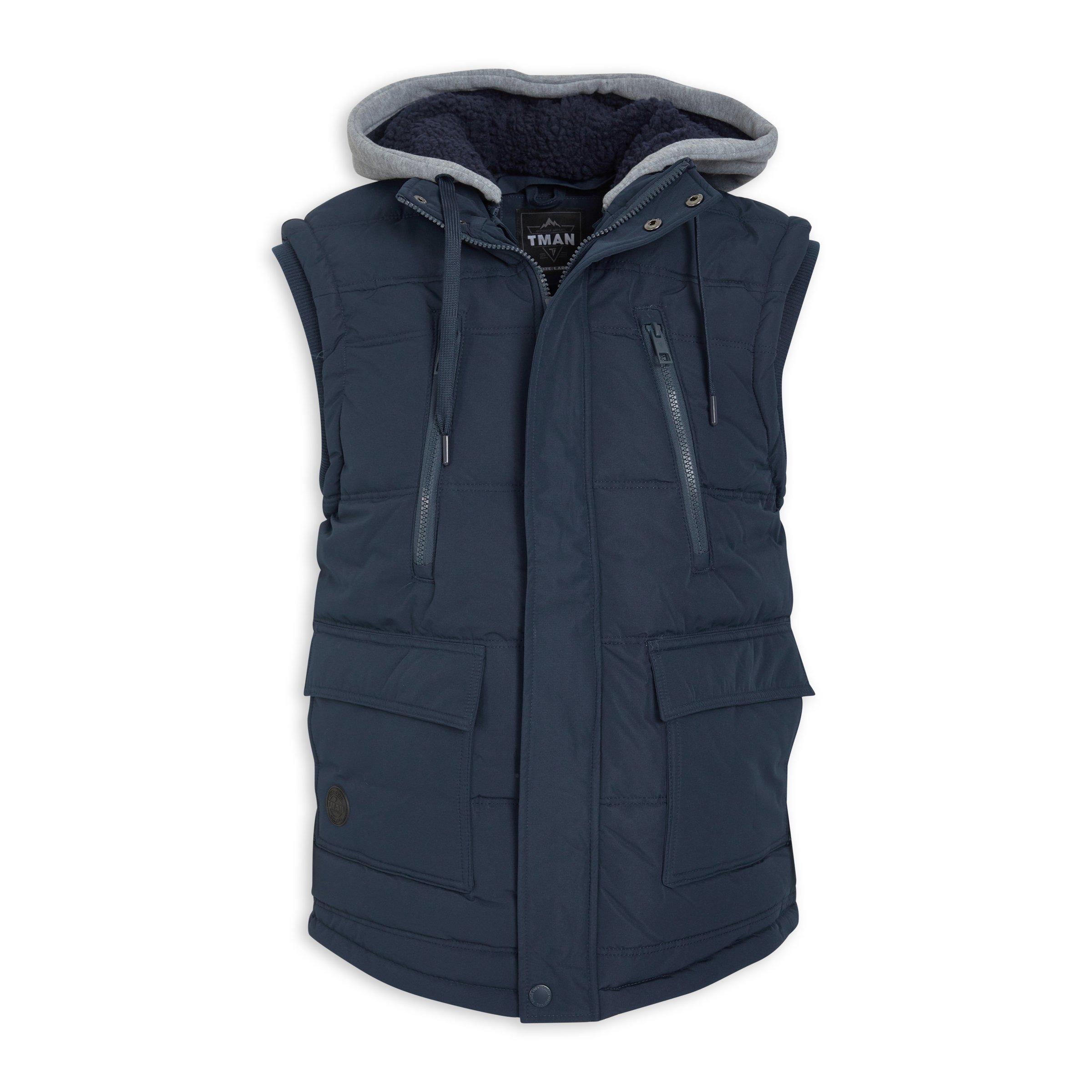 TOWAVASE La zabu vest jacket ラザブ ベスト Navy Sleeveless Puffer Jacket (3132152) | Truworths Man