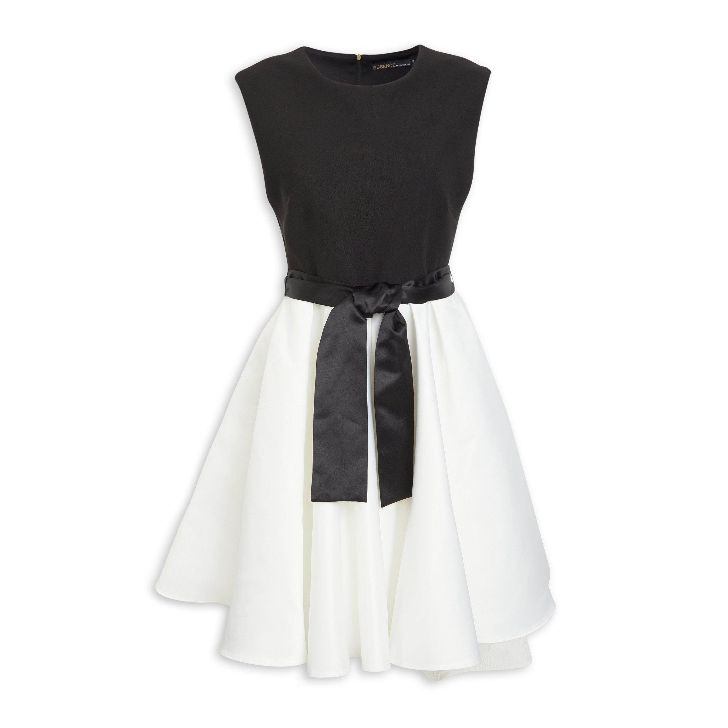 slim fit dress slacks Shani Colorblock Fit and Flare Lace Dress - Black main image 0