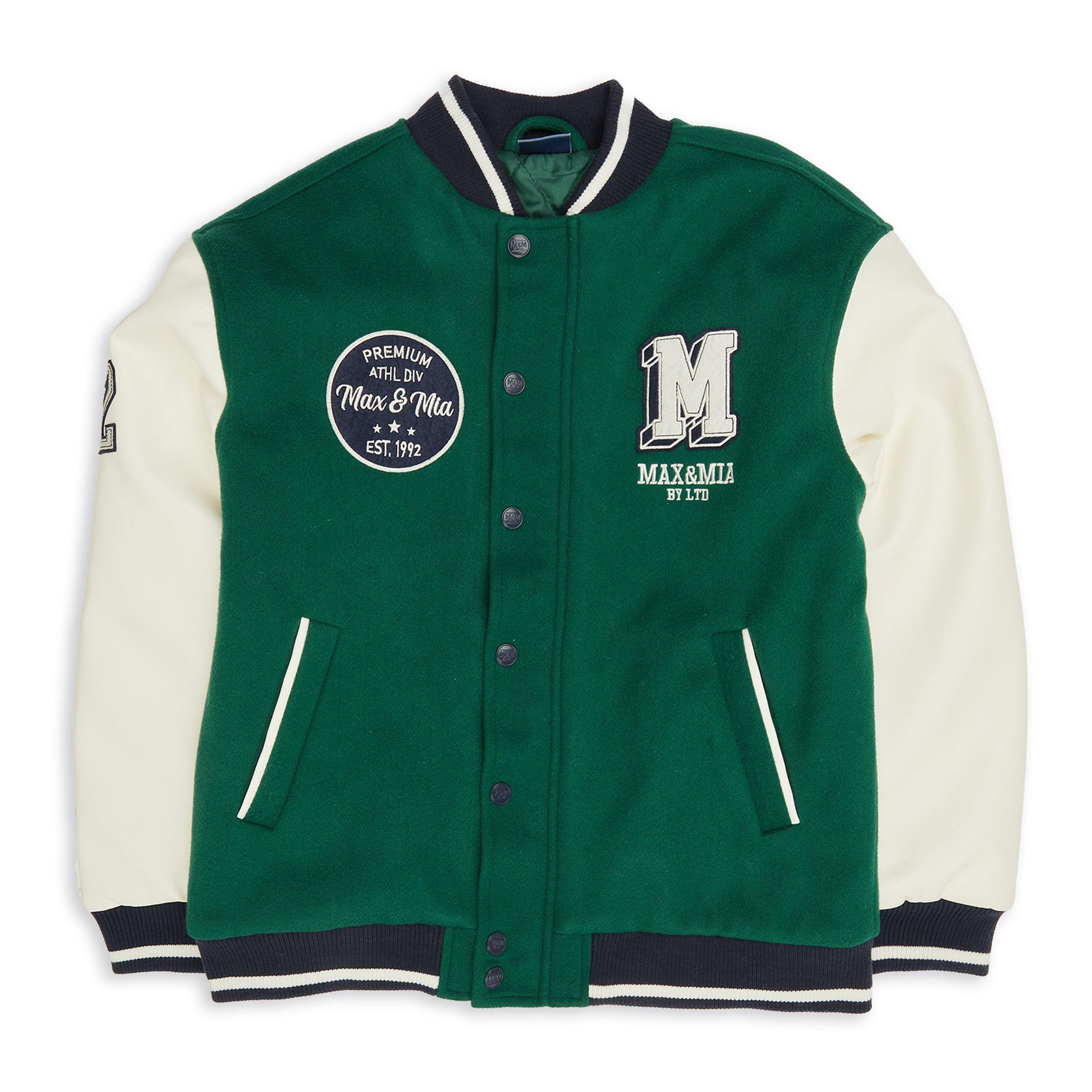 Green baseball jacket hotsell