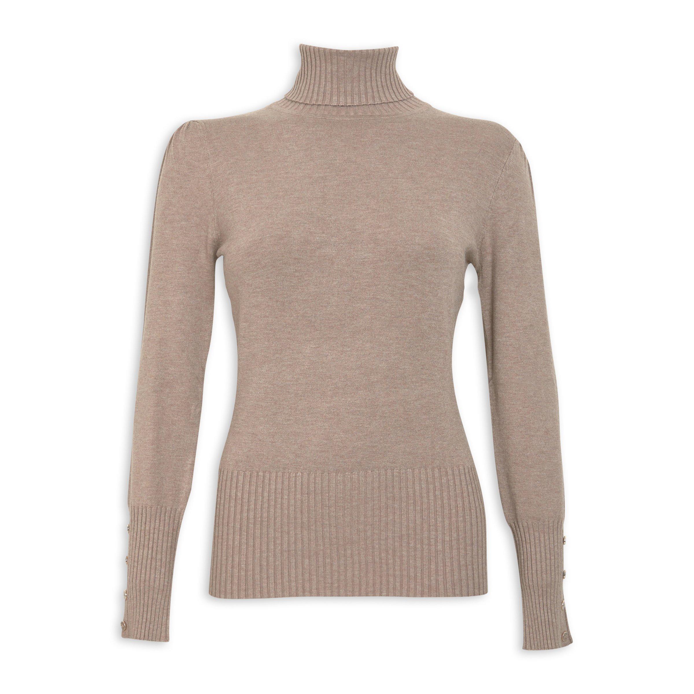 Autumn And Winter Solid Color Polo Neck Knit Top main image 0