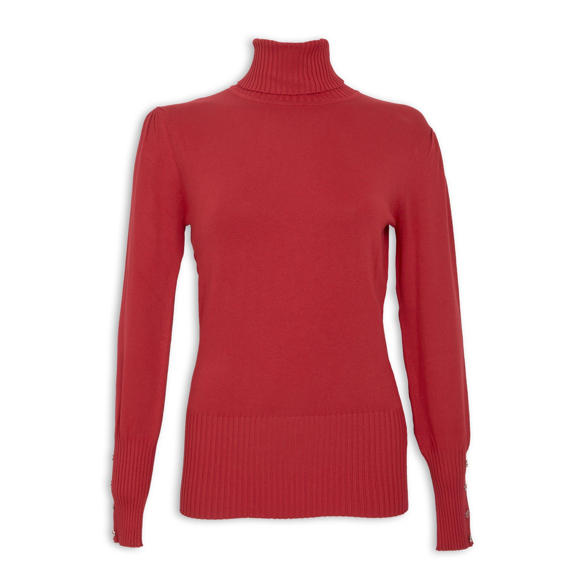 Autumn And Winter Solid Color Polo Neck Knit Top main image 1