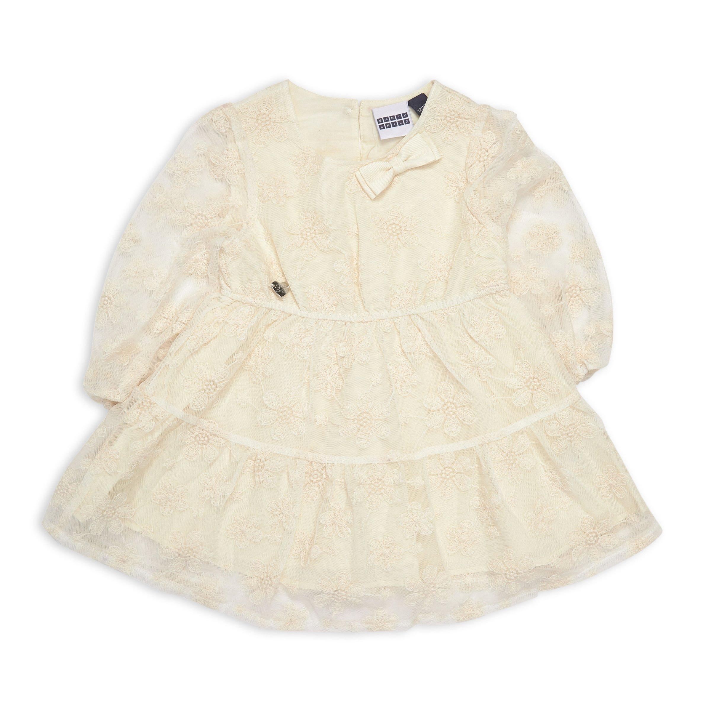 Baby Girl Beige Tiered Dress (3134204) Earthchild