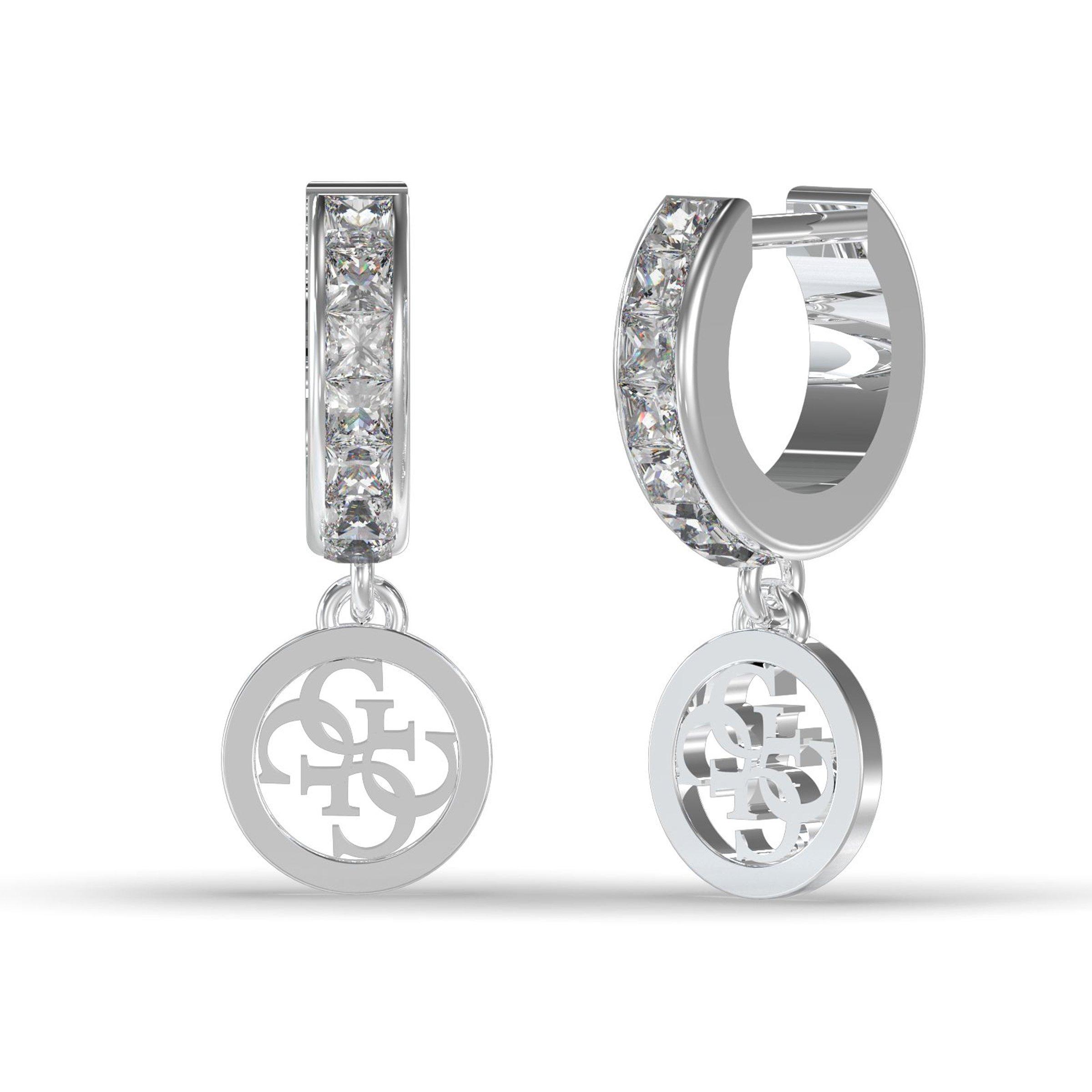 Silver Huggie Earring Drops 3134270 GUESS