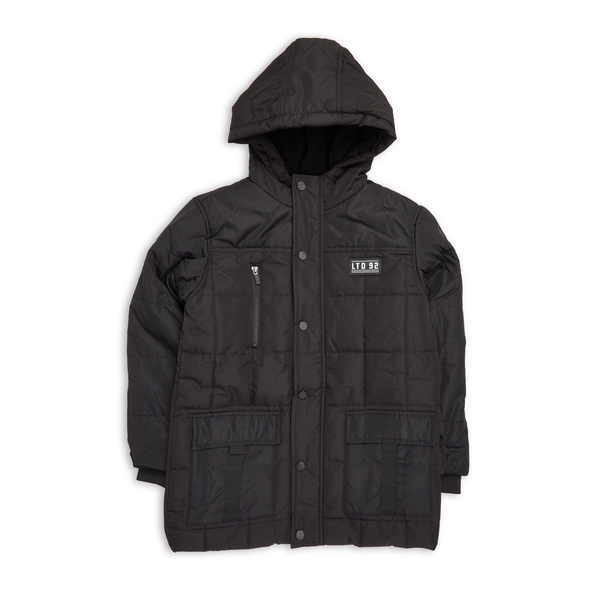 Boys black puffer jacket on sale