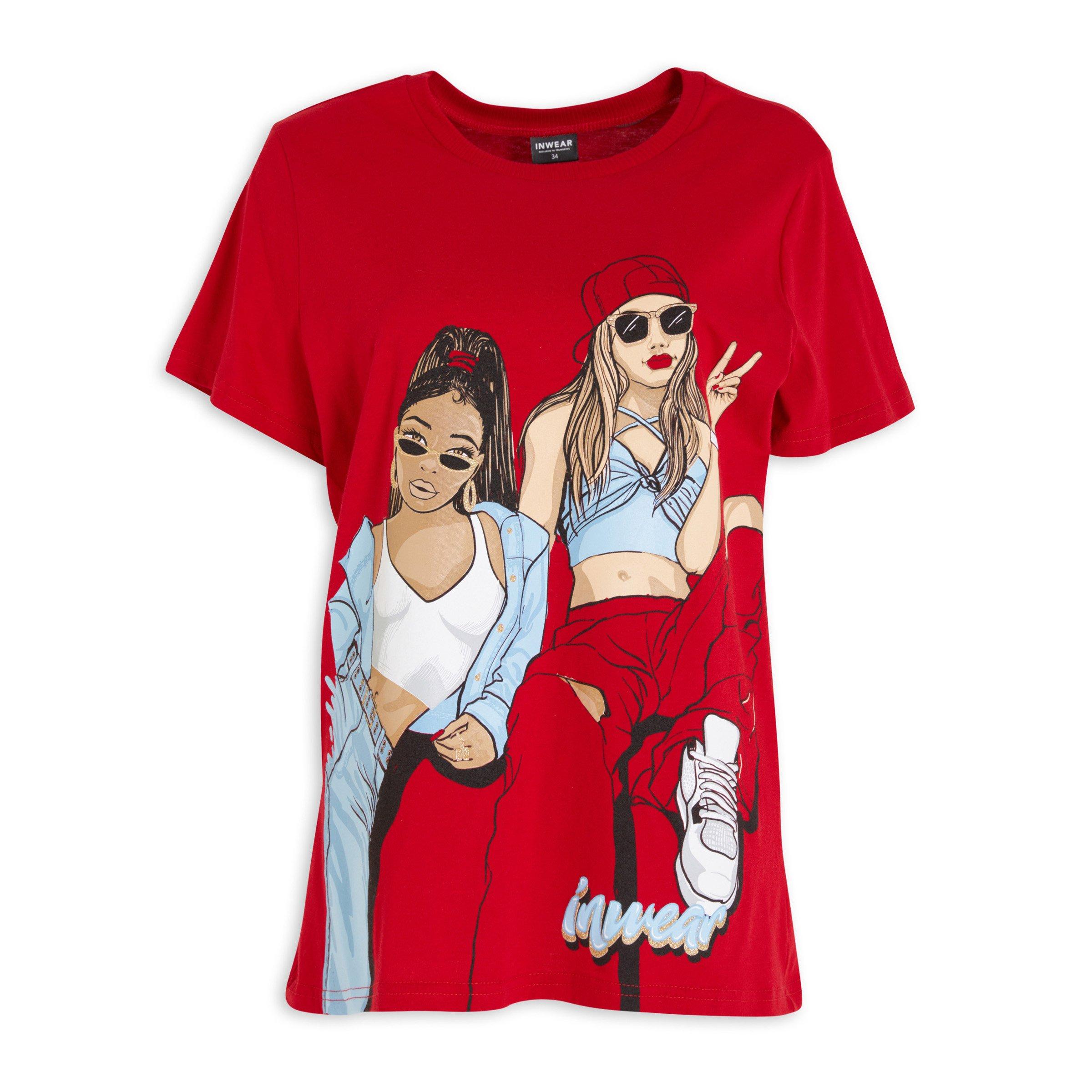 Red Graphic Tshirt (3136433) Inwear